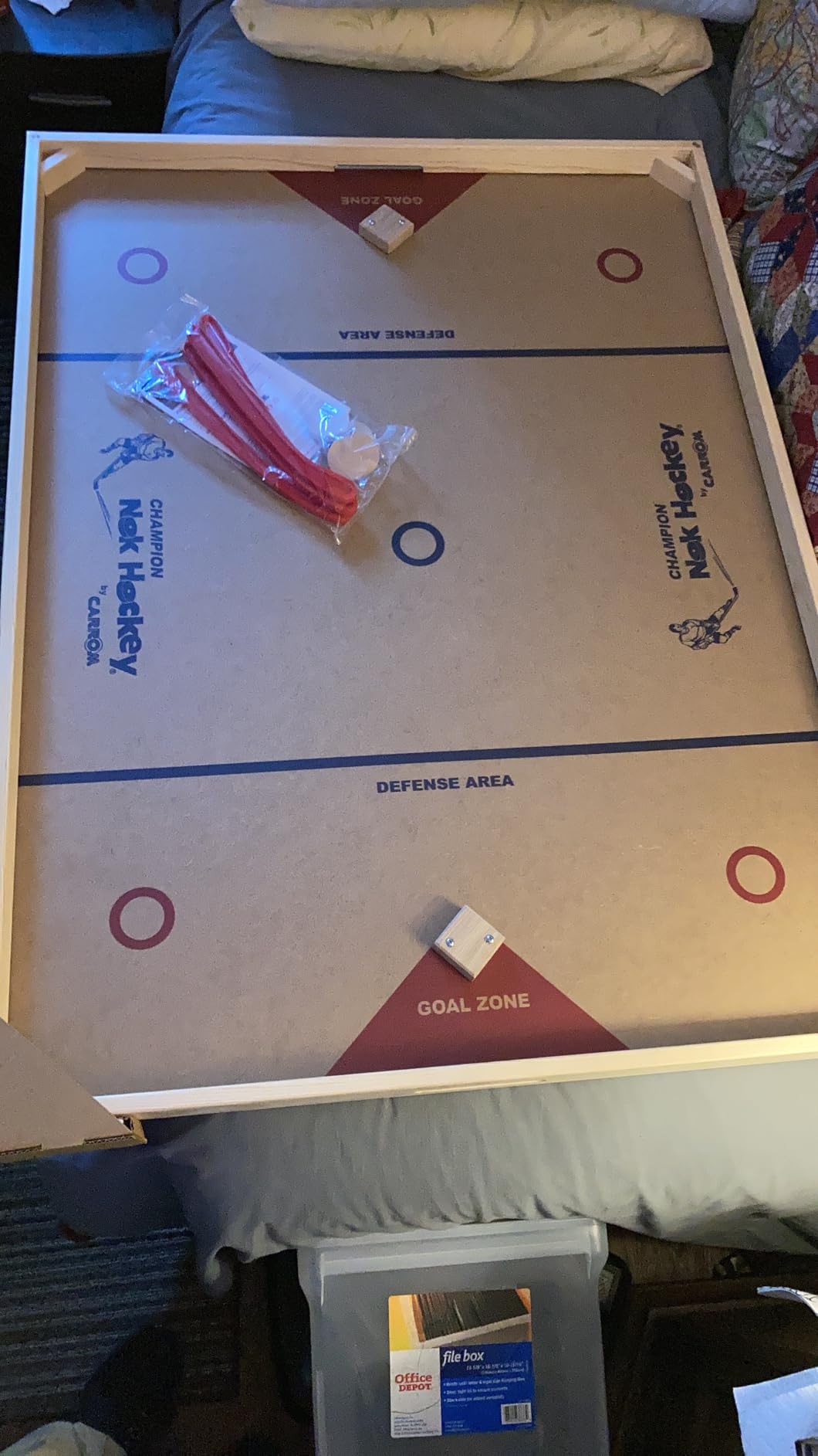 Carrom Champion Nok Hockey Game (Standard Size) - Wooden Board Games for Adults & Children - Indoor and Outdoor Games for Family - Sports Board Games customer photo 1