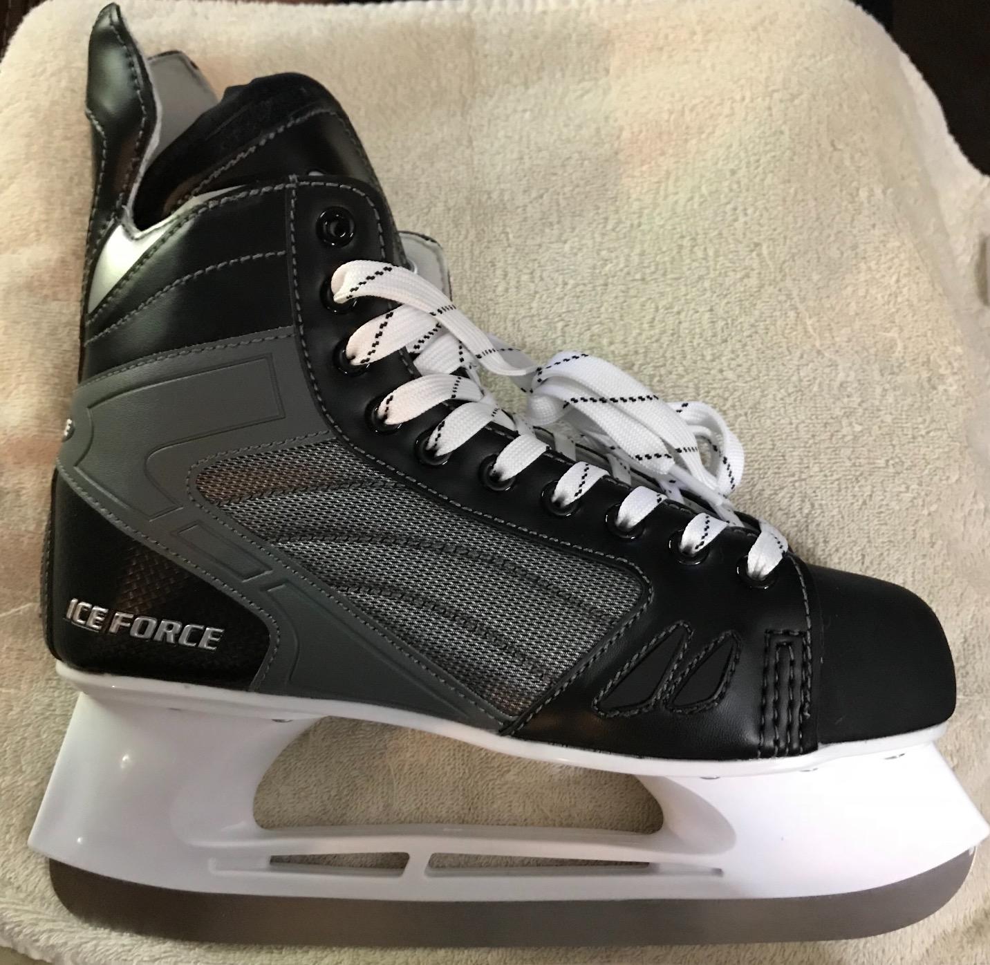 American Athletic Ice Force Hockey Skates for Men - Lightweight Ice Skates with Reinforced Ankle Support, Moisture-Resistant Lining, Stainless Steel Blade - Recreational Indoor & Outdoor Use customer photo 2