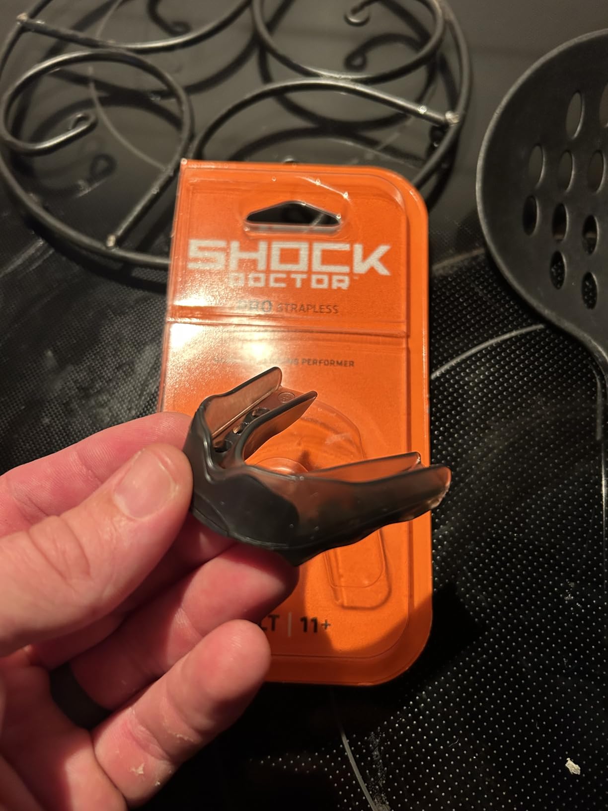 Shock Doctor Mouth Guard, Custom Fit Football Mouth Guard, Moldable Mouth Guard Boxing, Lacrosse, Hockey, MMA, Football & More, Mouthpiece, Mouthguard Sports, Adult & Youth customer photo 1