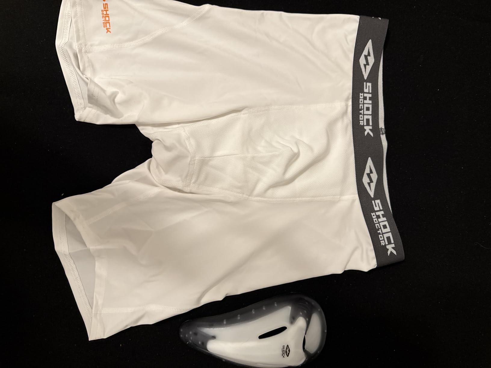 Shock Doctor Compression Shorts with Protective Bio-Flex Cup, Moisture Wicking Vented Protection - Adult customer photo 1