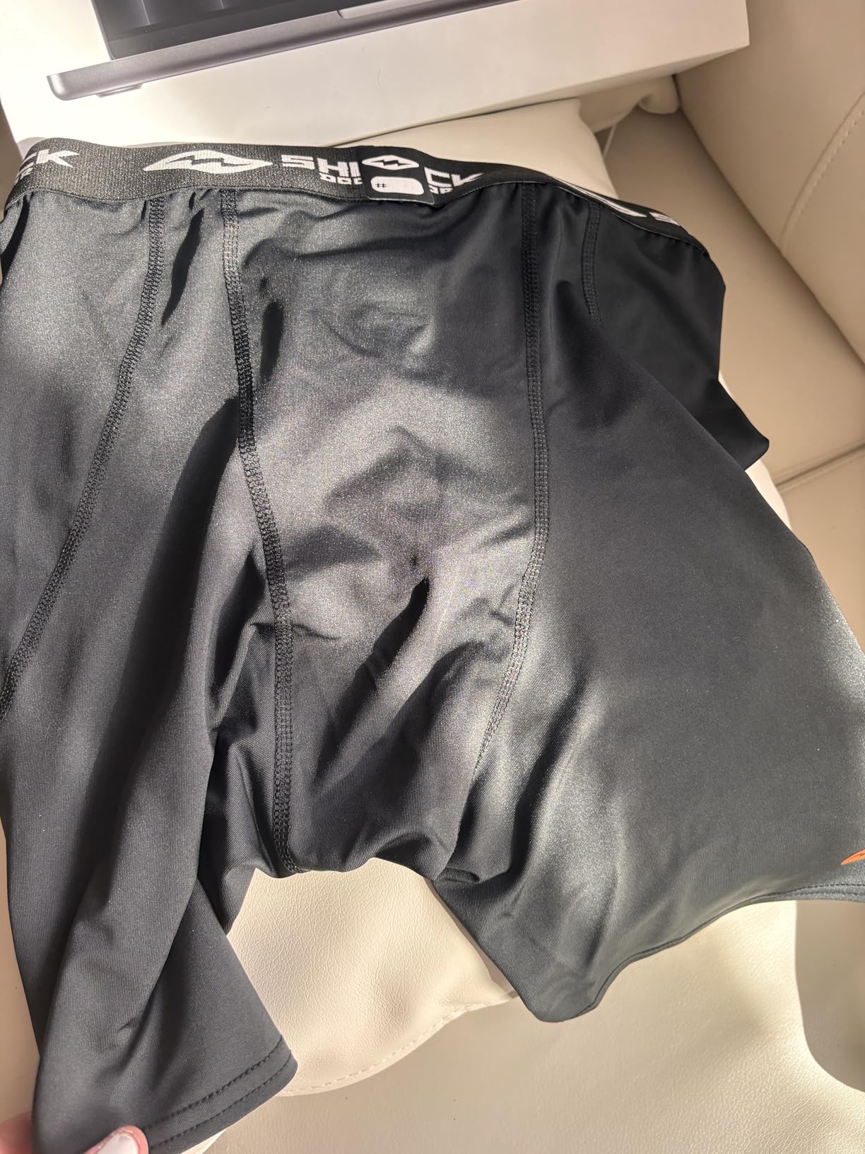 Shock Doctor Compression Shorts with Protective Bio-Flex Cup, Moisture Wicking Vented Protection - Adult customer photo 2
