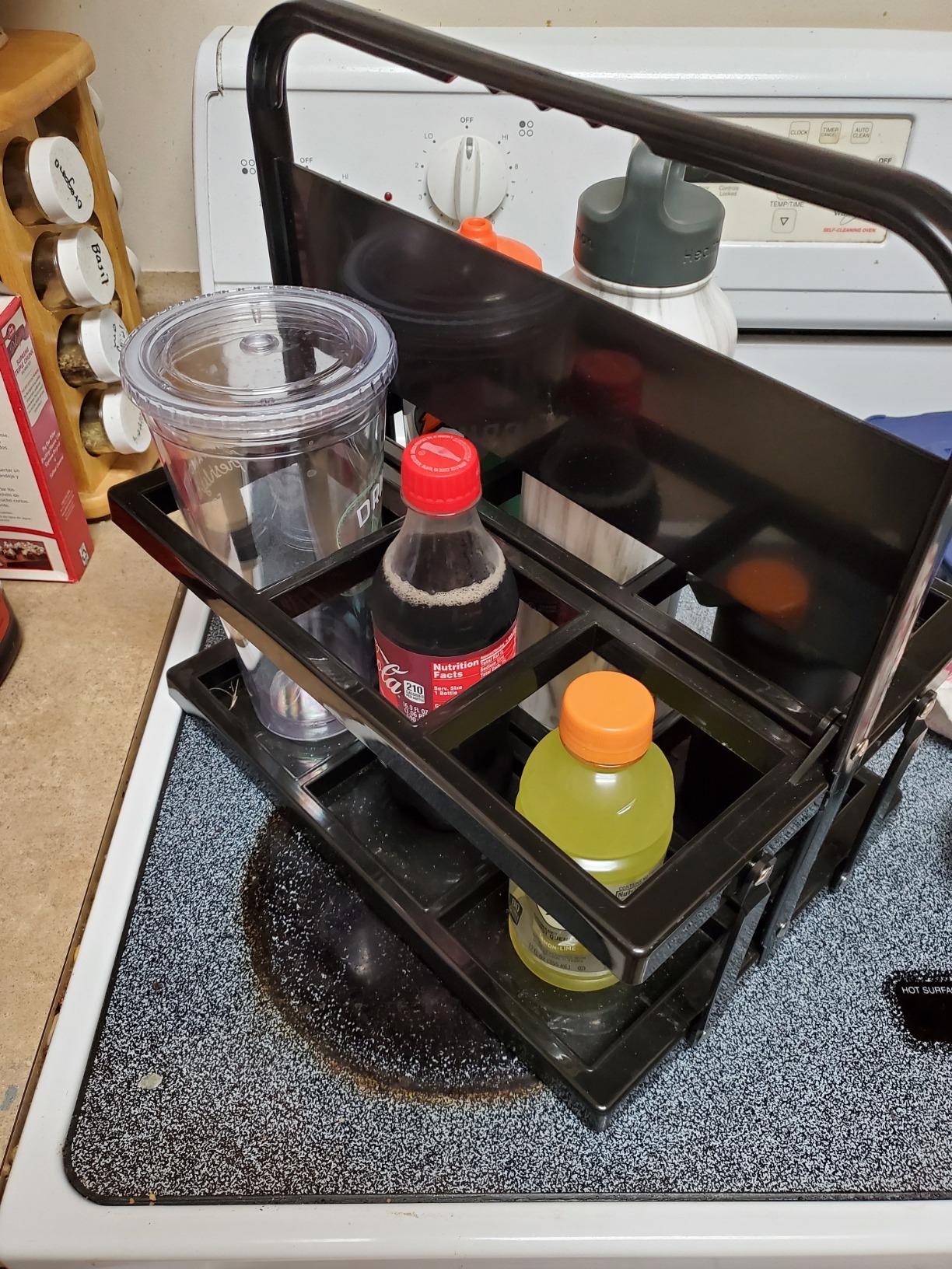 Champion Sports Collapsible Water Bottle Carrier Black, Standard customer photo 2