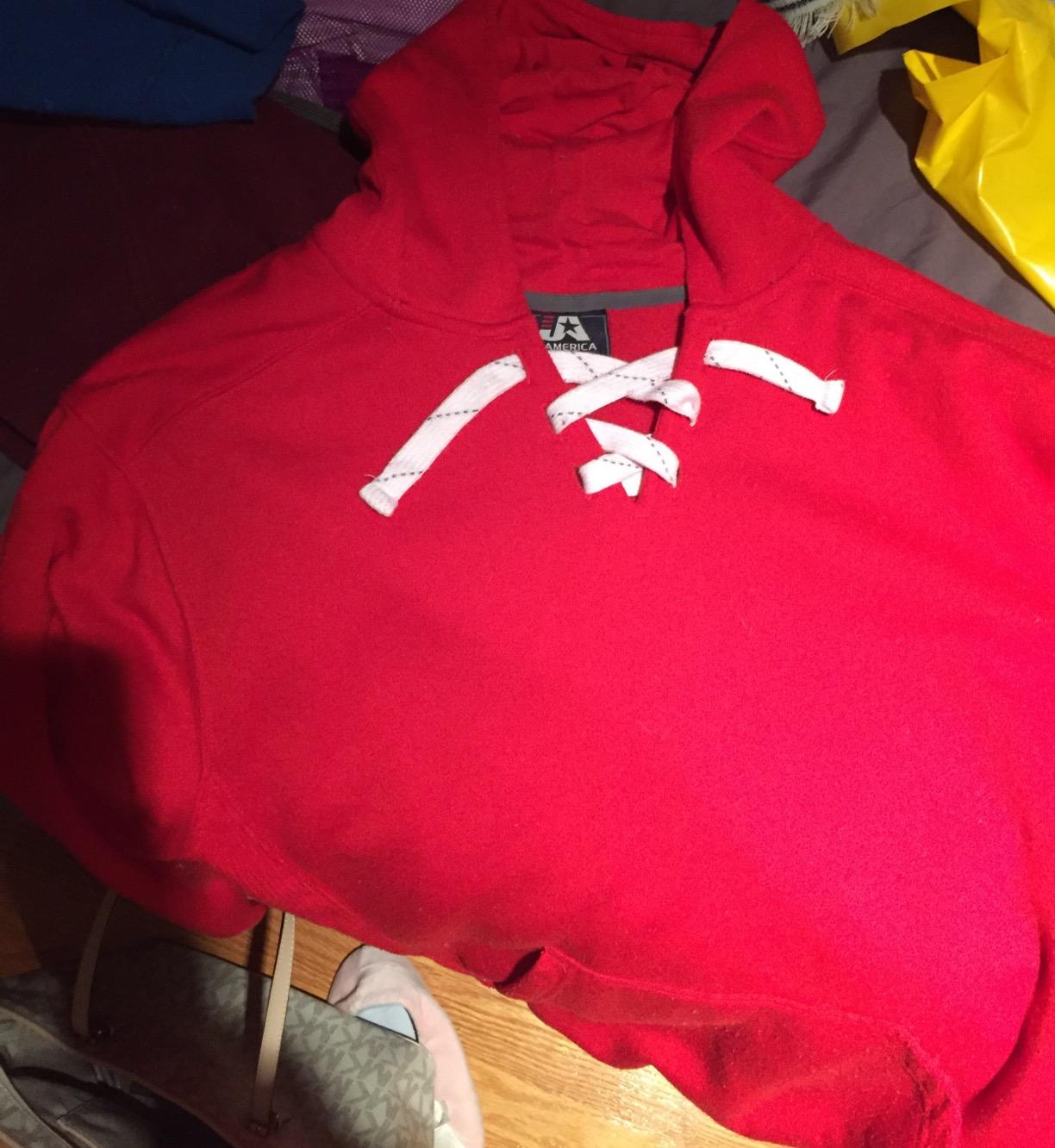 NCAA Mens Sports lace up hoodie sweatshirt customer photo 2