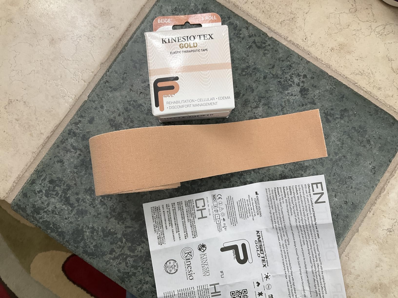 Taping - Elastic Therapeutic Athletic Tape Tex Gold FP - Beige - 2 in. x 16.4 ft customer photo 2