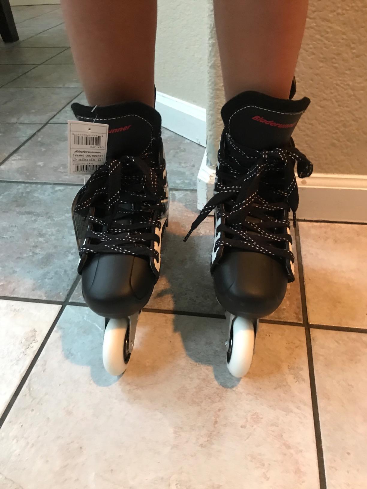 Bladerunner by Rollerblade Dynamo Jr Size Adjustable Hockey Inline Skate, Black and Red, Inline Skates customer photo 2