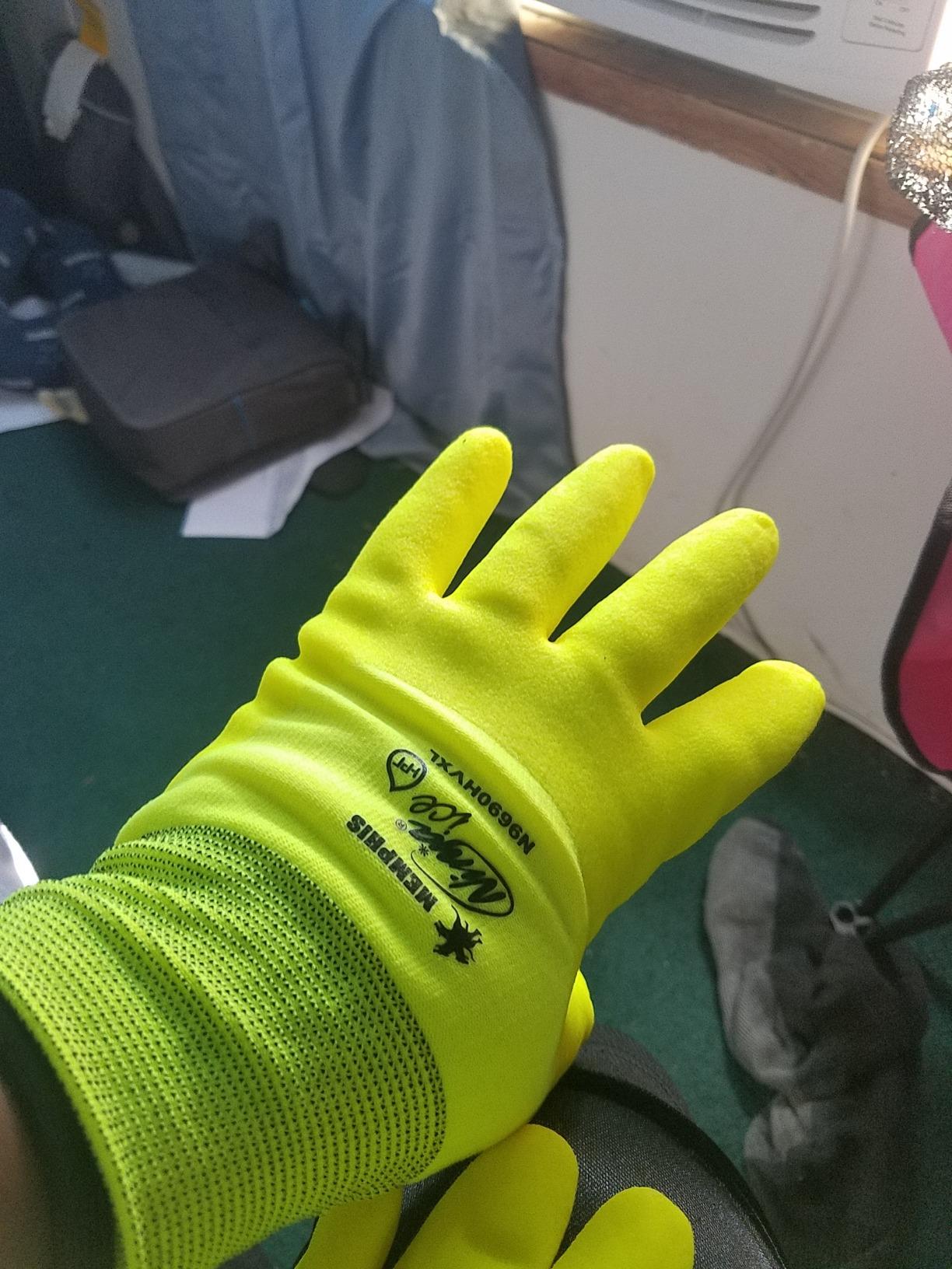 MCR Safety Gloves N9690HV Ninja Ice Hi-Visibility 15 Gauge Nylon Insulated Cold Weather Gloves customer photo 1
