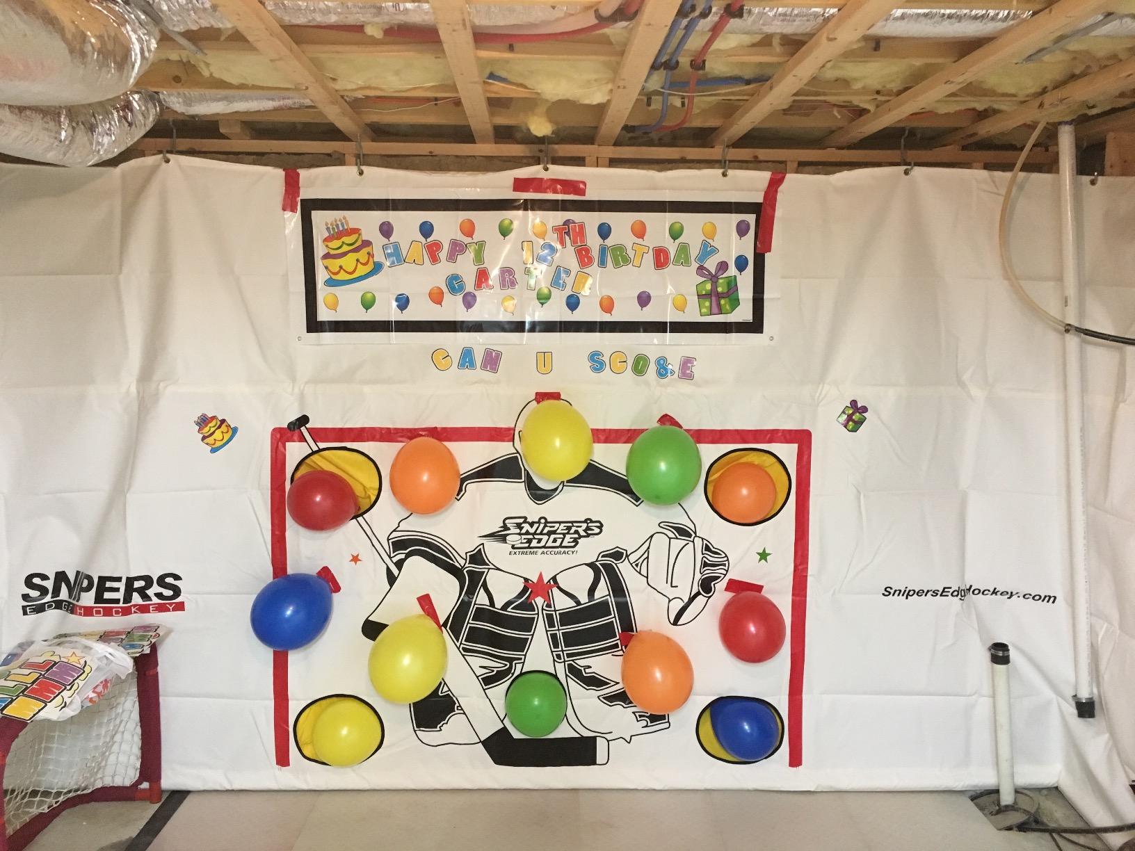 Snipers Edge Hockey Shooting Tarp - Heavy Duty Vinyl - Develop Stronger Slap and Wrist Shots Without Damaging Drywall customer photo 1