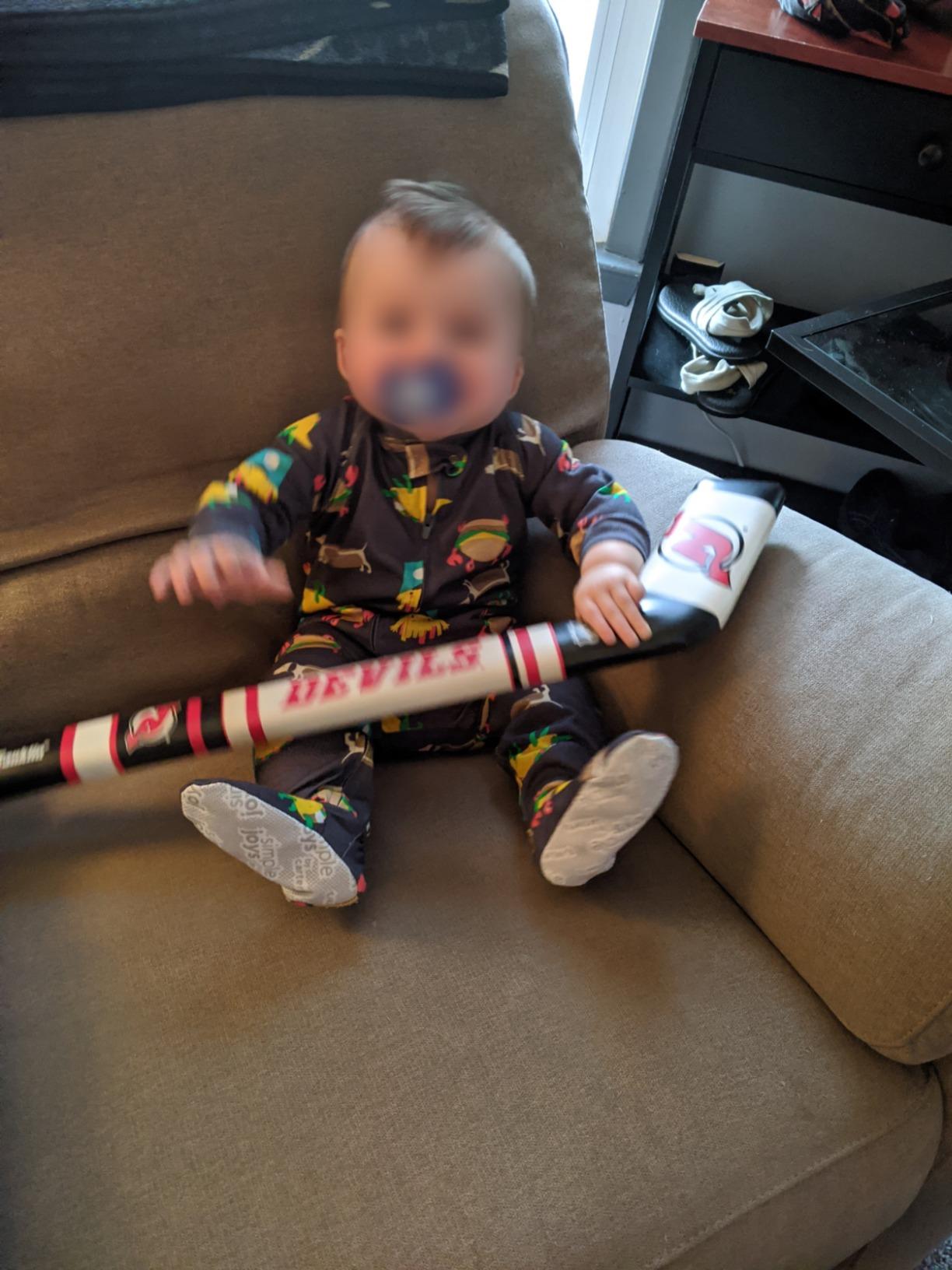 Franklin Sports NHL Team Mini Soft Hockey Stick Set - NHL Team Soft Foam Mini Hockey Stick and Ball - Great Toy for Kids customer photo 1