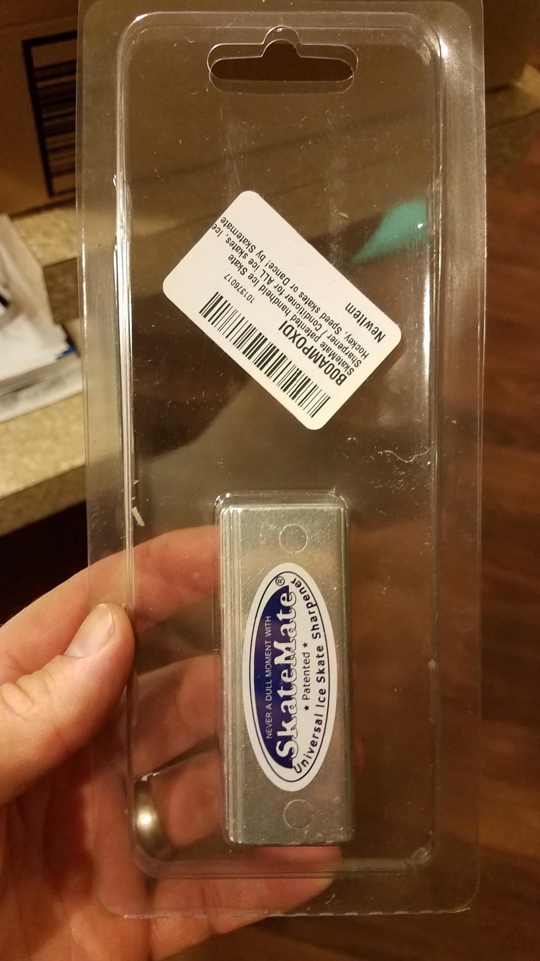 SkateMate patented handheld Ice Skate Sharpener/Conditioner for ALL ice skates, Ice Hockey, Speed skates or Dance! customer photo 1