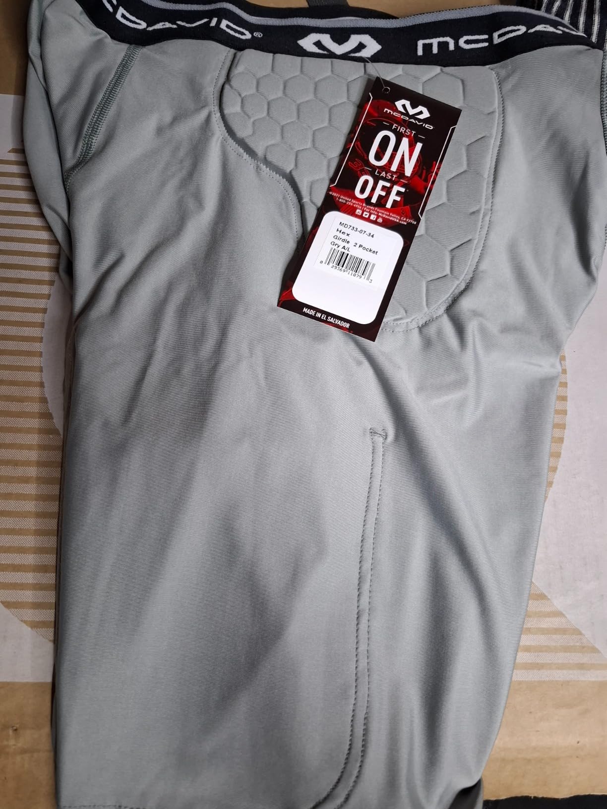 McDavid Mens Compression Shorts, Football Padded Shorts Girdle, 3 HEX Pads, Hips & Tailbone Protection w/ Cup Pocket customer photo 1