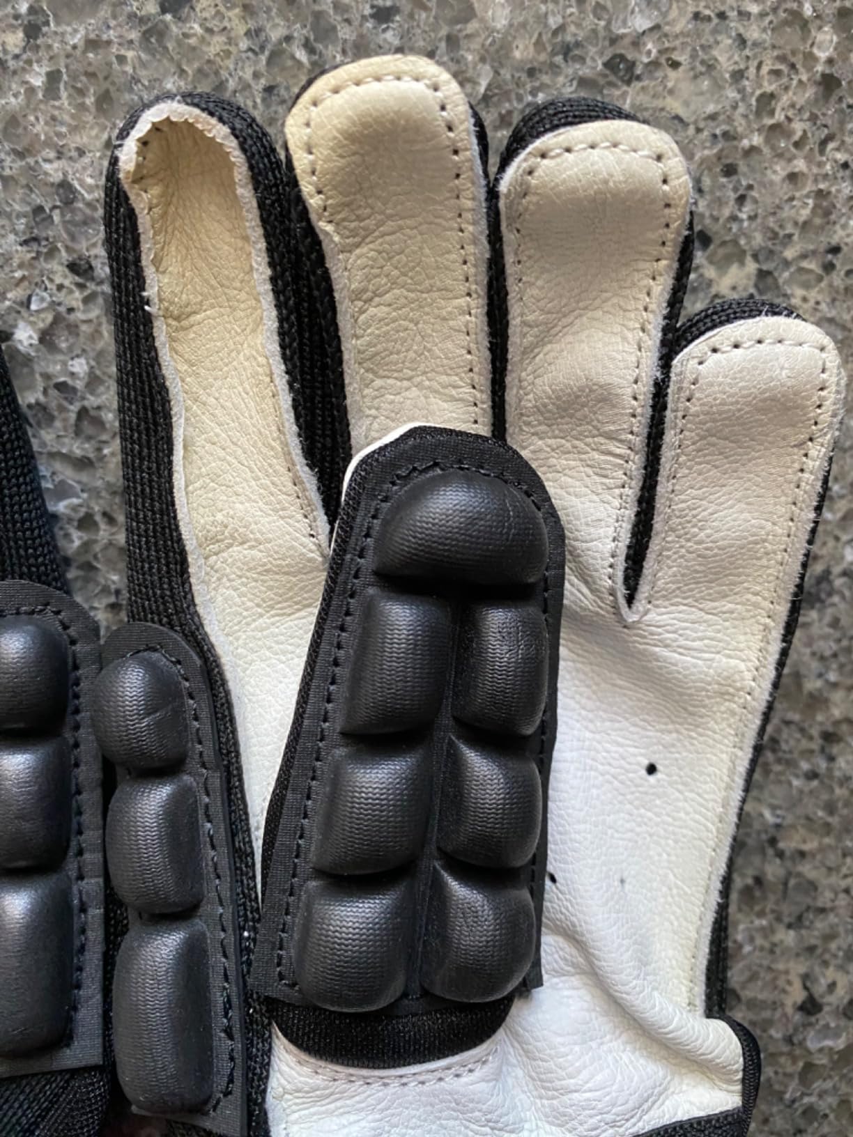 Double Down Hockey Gloves, Left & Right Hand, Lightweight Padded Hockey Gloves, High Density Foam Protection, Flexible Palm Grip, Protective Gloves for Men and Women Indoor and Outdoor Play customer photo 1