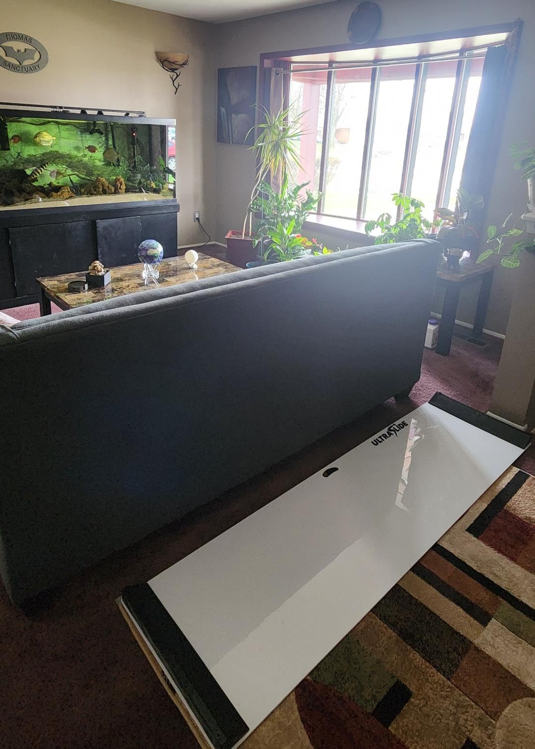 6ft & 5ft Slide Board for Exercise - Solid One-Piece Hockey Slide Board with Booties & Polish - Indoor Skating Trainer for Rehab, Mobility, Conditioning & Home Workouts - Non-Slip Grip Pads customer photo 1