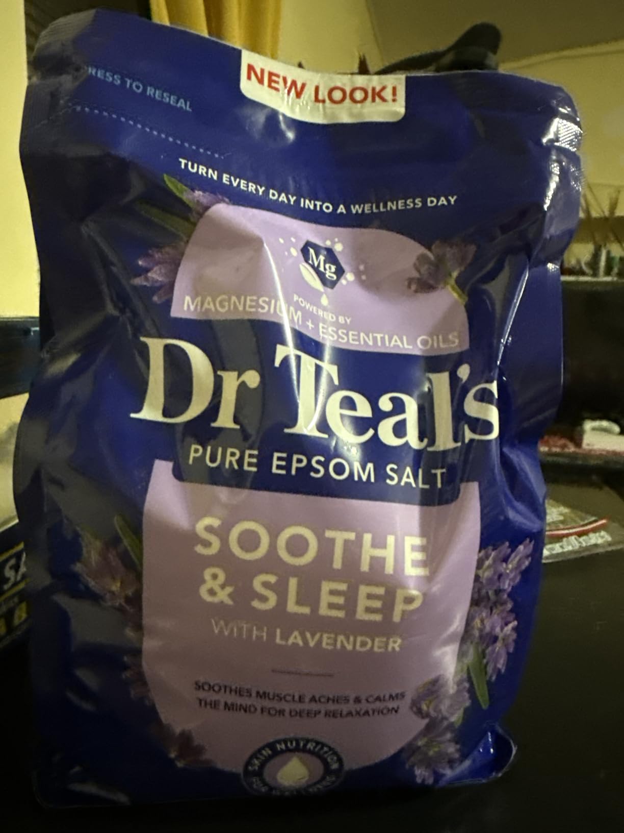 Dr Teal's Epsom Salt Soaking Solution, Soothe & Sleep, Lavender, 3lbs customer photo 2
