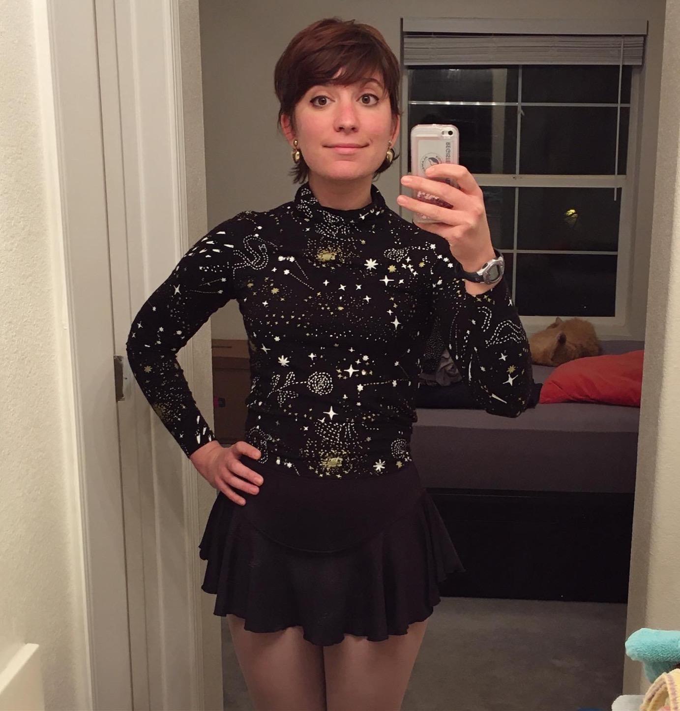 Chloe Noel Figure Skating York Flare Skate Skirt K02 customer photo 2