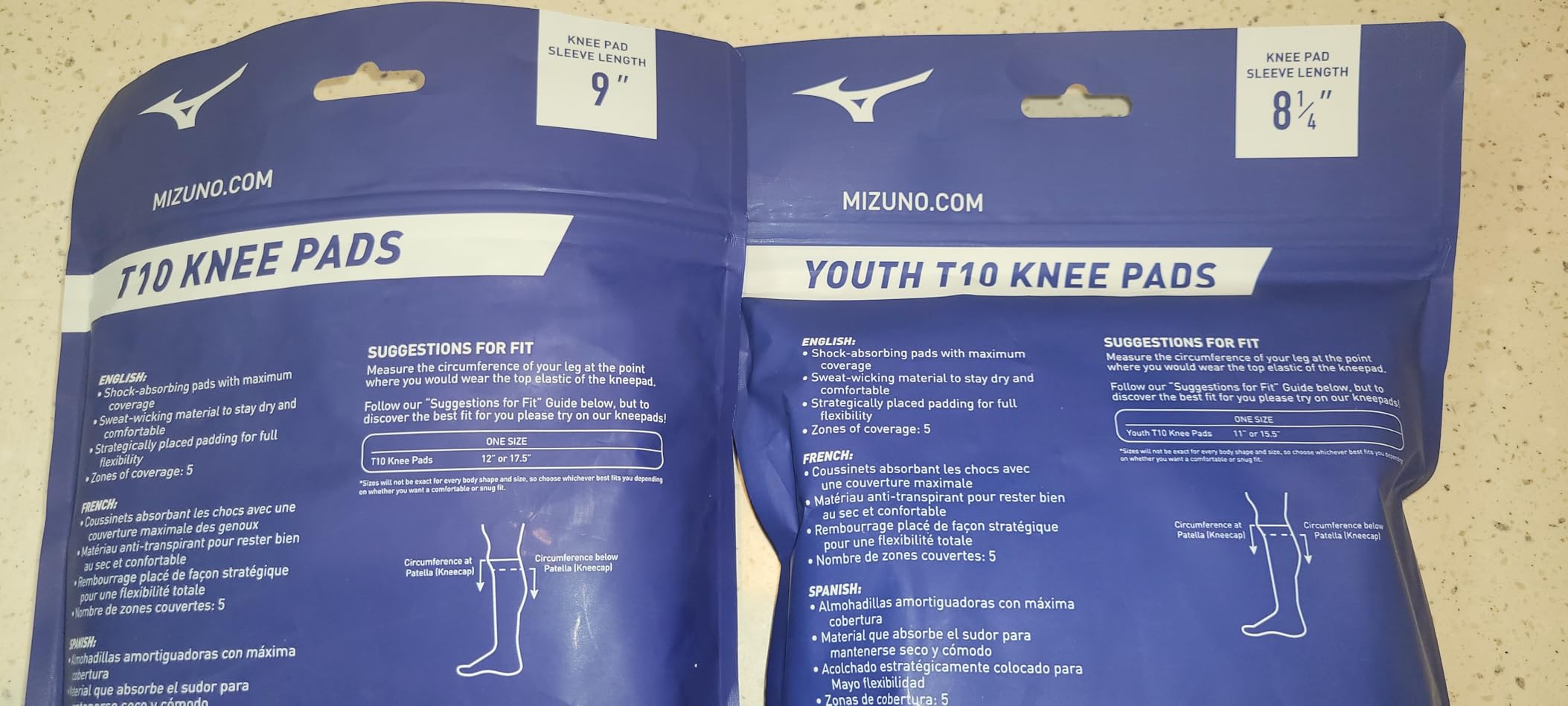 Mizuno T10 Plus Kneepad, ADULT Volleyball Kneepad, Black, One Size customer photo 2