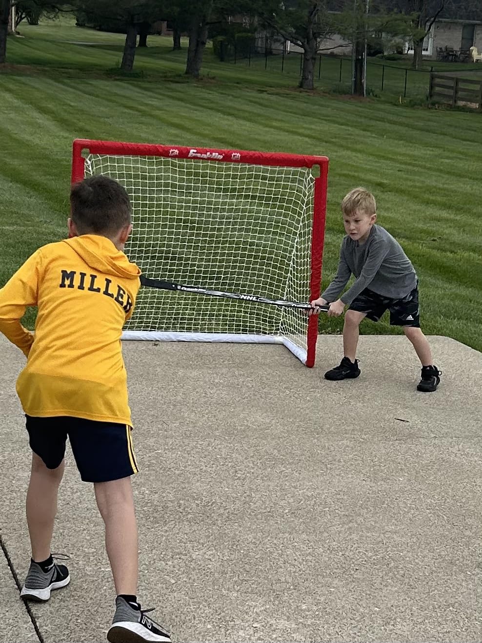 Franklin Sports Hockey Goal, Ball, and Stick Set - NHL customer photo 2