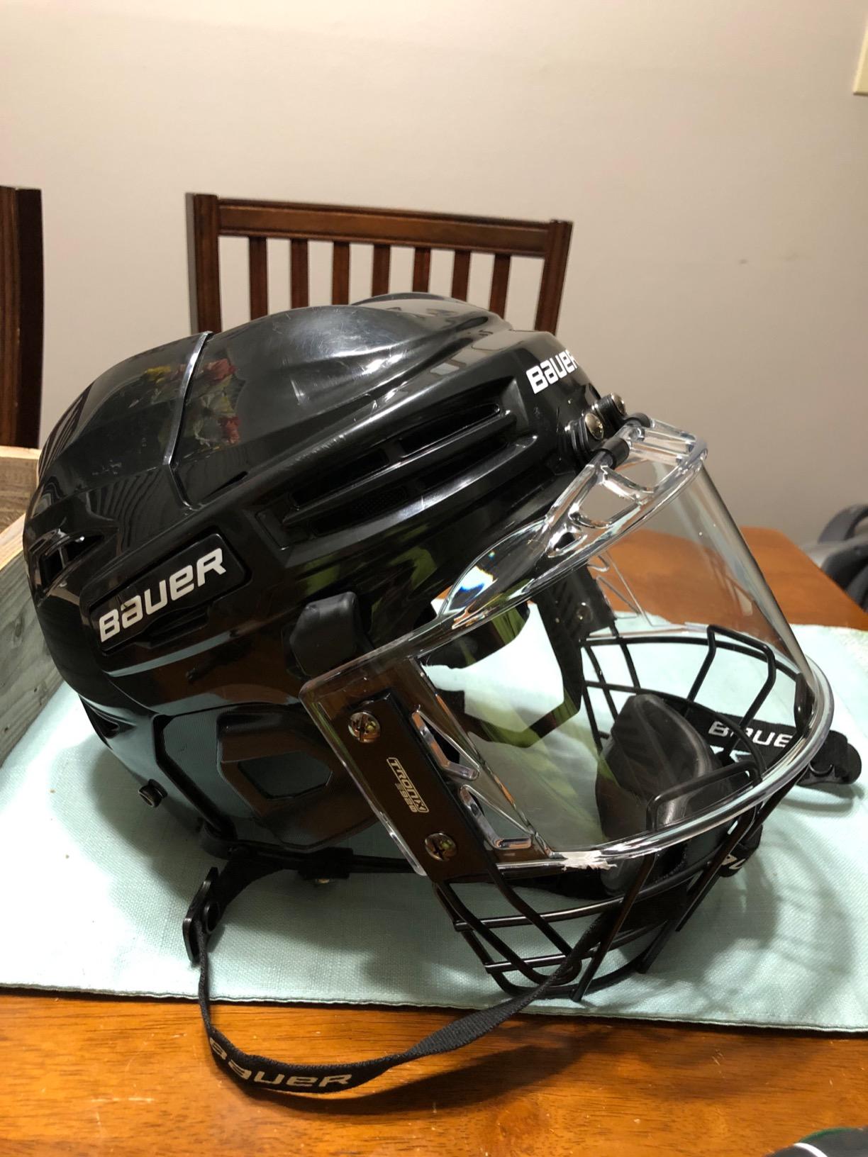 TronX S920 Senior Full Hockey Helmet Cage & Shield Clear Certified Anti-Fog/Anti-Scratch Combo Hybrid customer photo 1