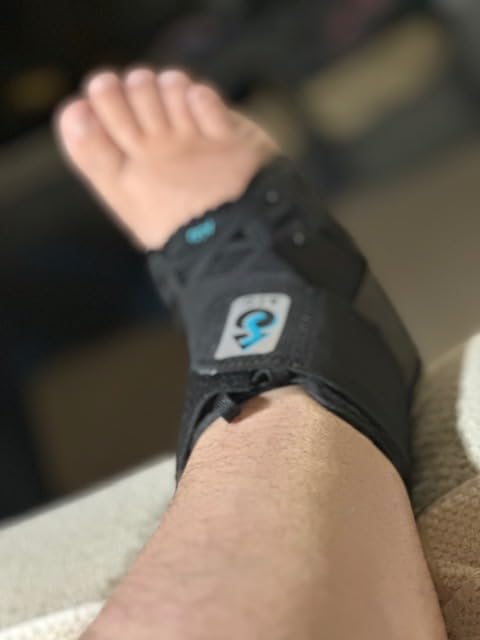 Med Spec ASO Ankle Stabilizer - Lace Up Ankle Brace for Sprained Ankle and Peroneal Tendonitis, Orthopedic Ankle Support for Men, Women, Adults, Teens and Kids, Sports Injury Recovery customer photo 2
