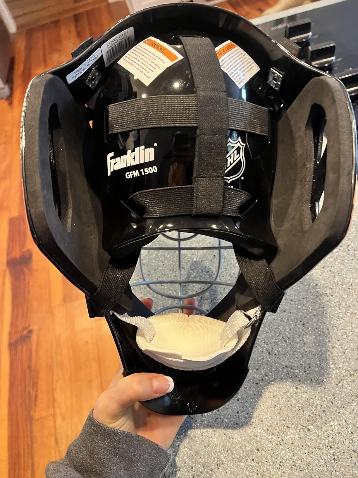 Franklin Sports Team Licensed NHL Hockey Goalie Face Mask - Goalie Mask for Kids Street Hockey customer photo 2