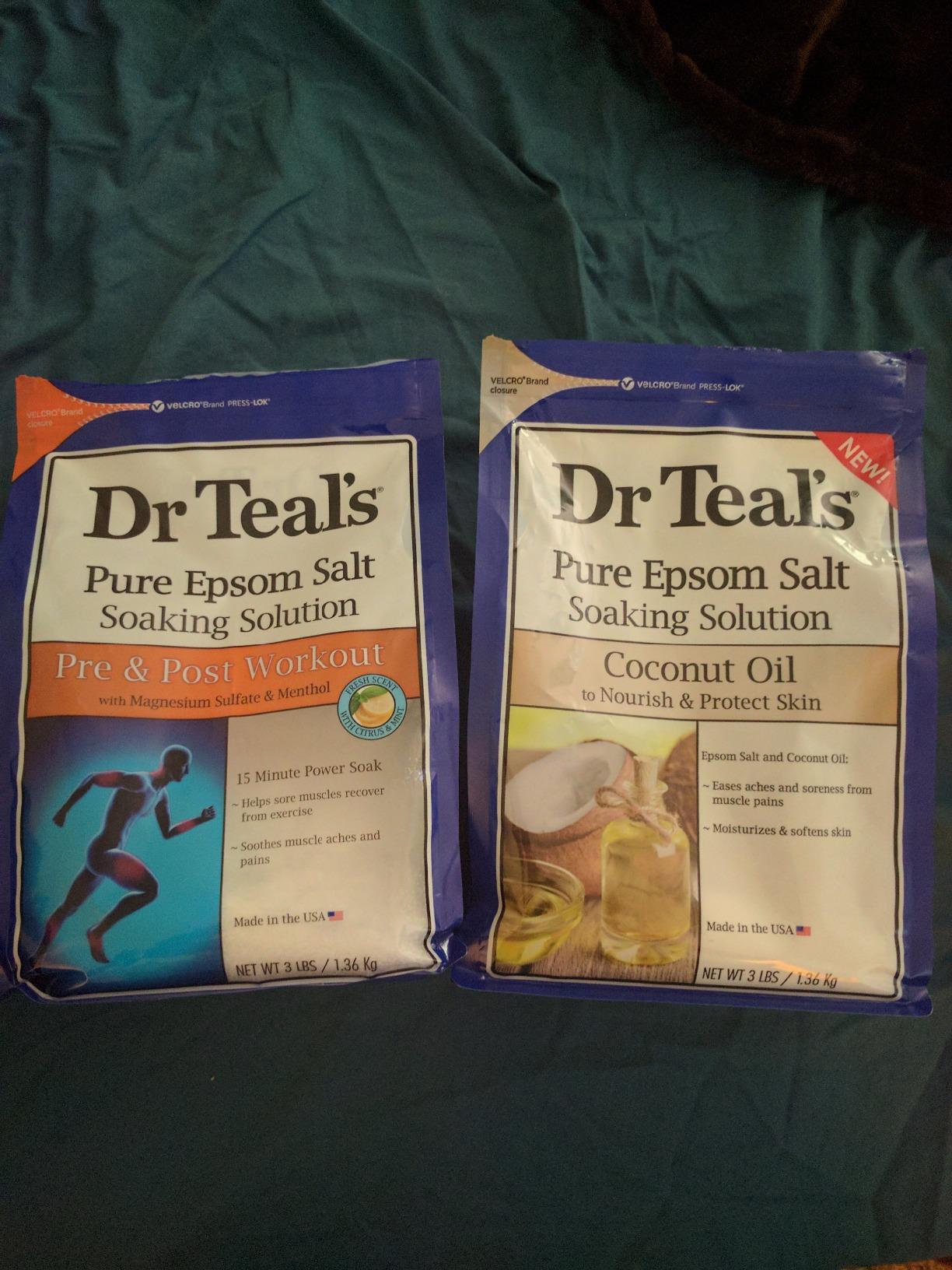 Dr Teal's Epsom Salt Magnesium Soak, Pre & Post Workout with Menthol & Essential Oils, 3 lbs customer photo 1