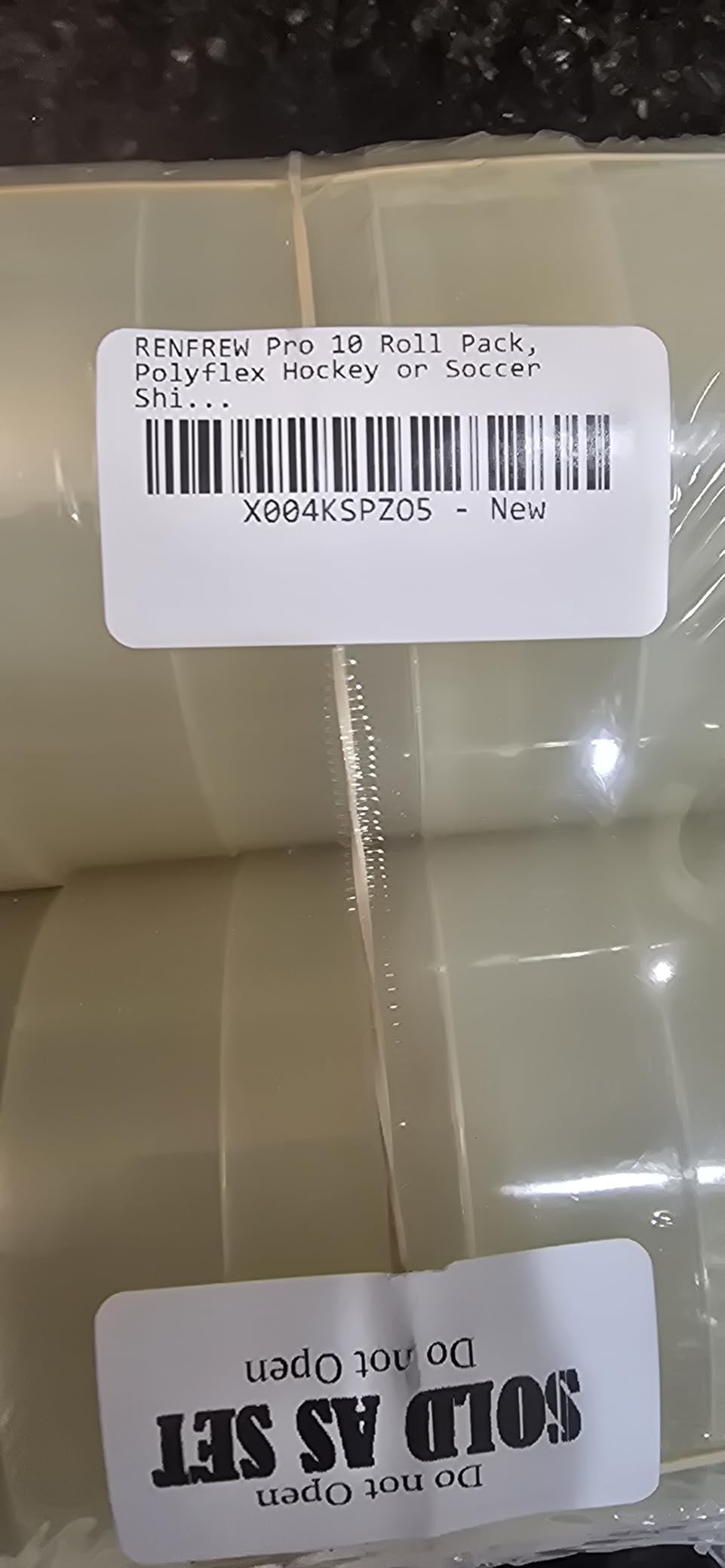 RENFREW Pro 10 Roll Pack, Polyflex Hockey or Soccer Shin Guard / Sock Tape, Clear, 24MM x 30M customer photo 2