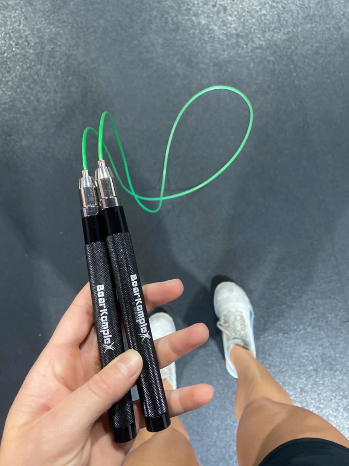 Bear KompleX Speed Jump Rope - Adjustable Tangle-Free Skipping Rope, Lightweight Handles, Smooth 360° Swivel Bearings, 2 Steel Cables, Free Carrying Case customer photo 2