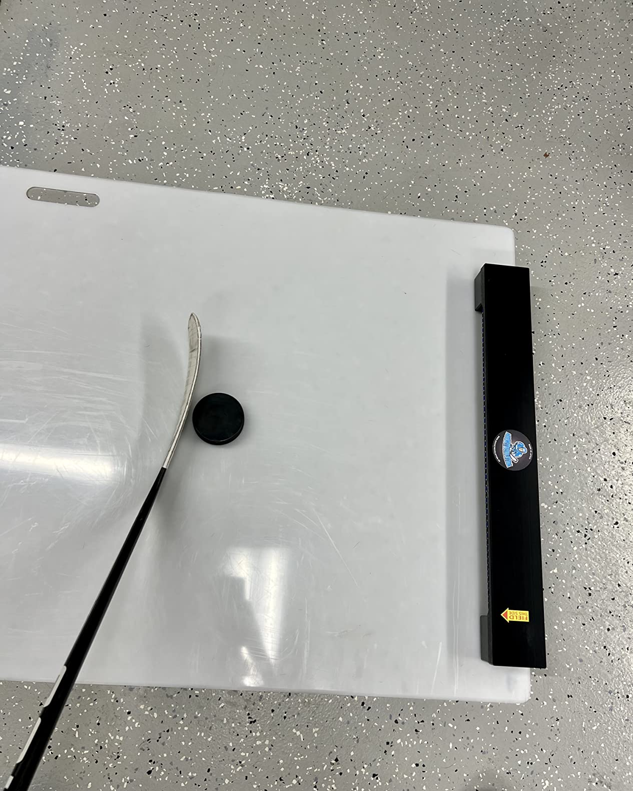 Hockey Revolution My Passer One Timer - Lightweight Passing Trainer - Durable Puck Rebounder Equipment for Passing, Shooting, One Timers - Length 24 inch, Puck Control customer photo 1