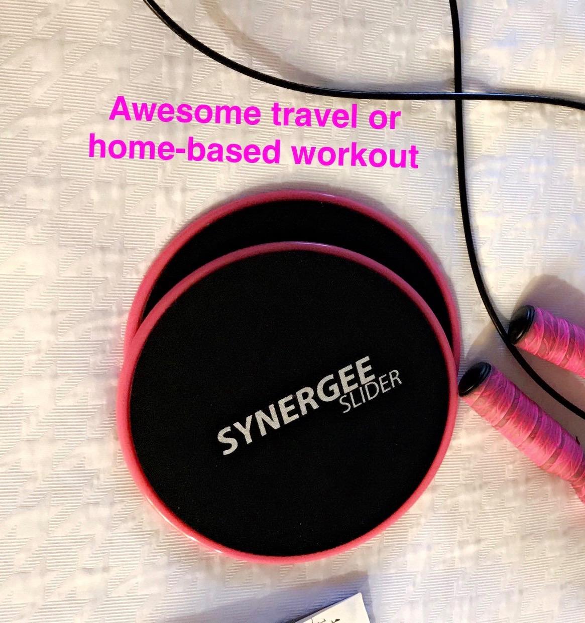 Synergee Core Sliders. Dual Sided Use on Carpet or Hardwood Floors. Abdominal Exercise Equipment customer photo 1