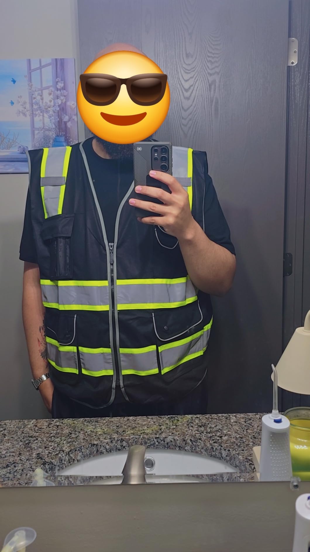 JKSafety 9 Pockets Class 2 High Visibility Zipper Front Safety Vest With Reflective Strips, Meets ANSI/ISEA Standard customer photo 1