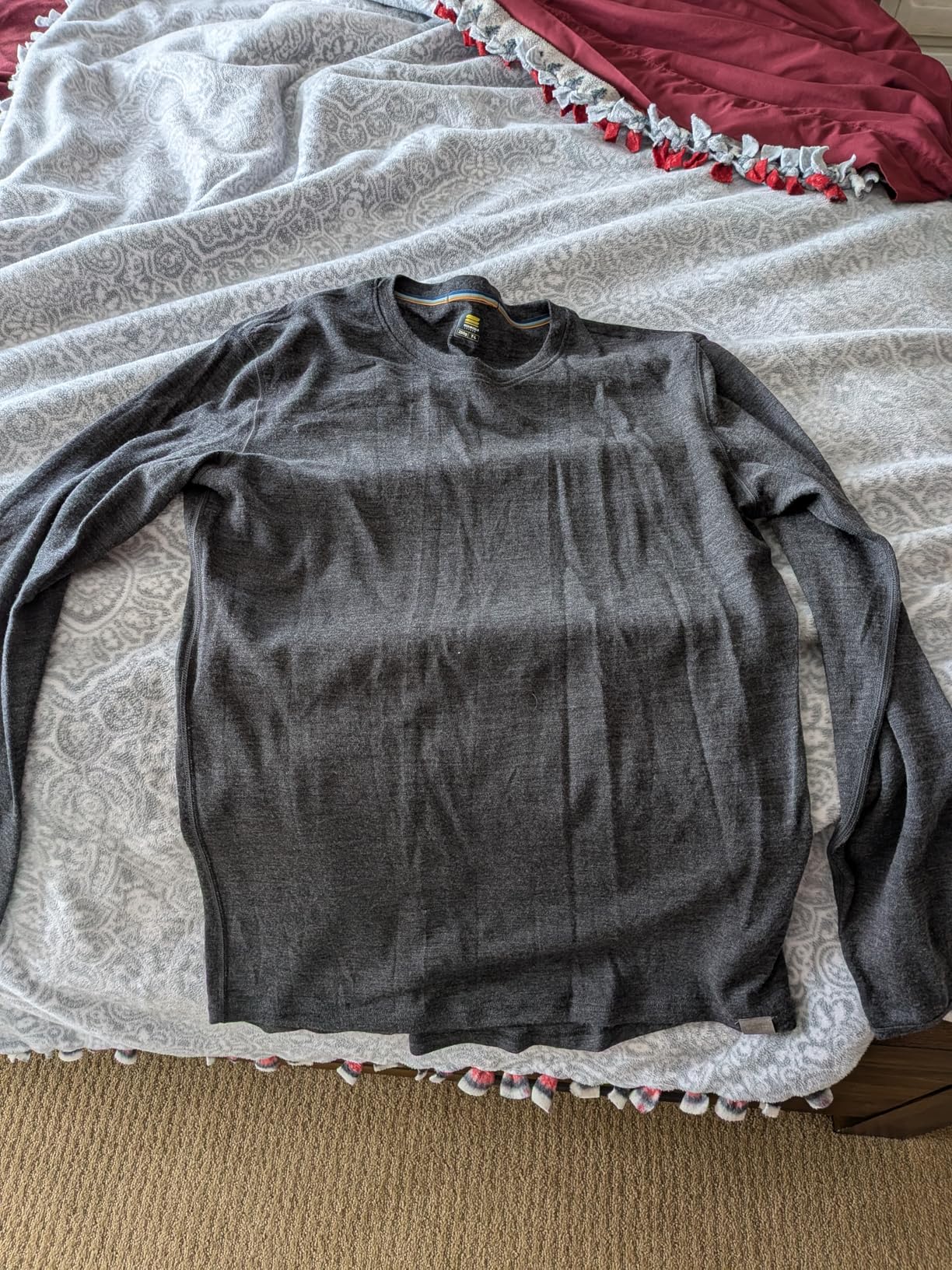 MERIWOOL Mens Base Layer - 100% Merino Wool Midweight Long Sleeve Thermal Shirt customer photo 1