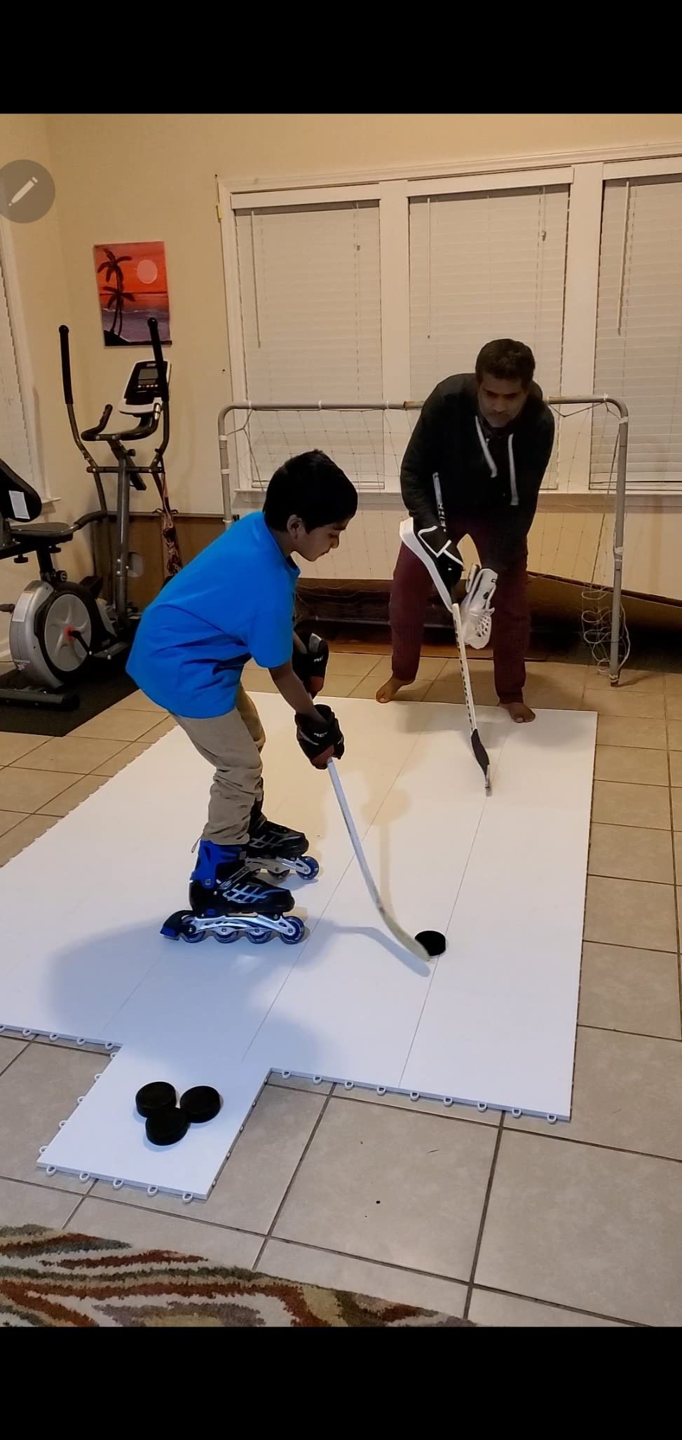 Hockey Revolution My Puzzle Durable Flooring Tiles - Slick Interlocking Training Surface for Stickhandling, Shooting, Passing customer photo 1