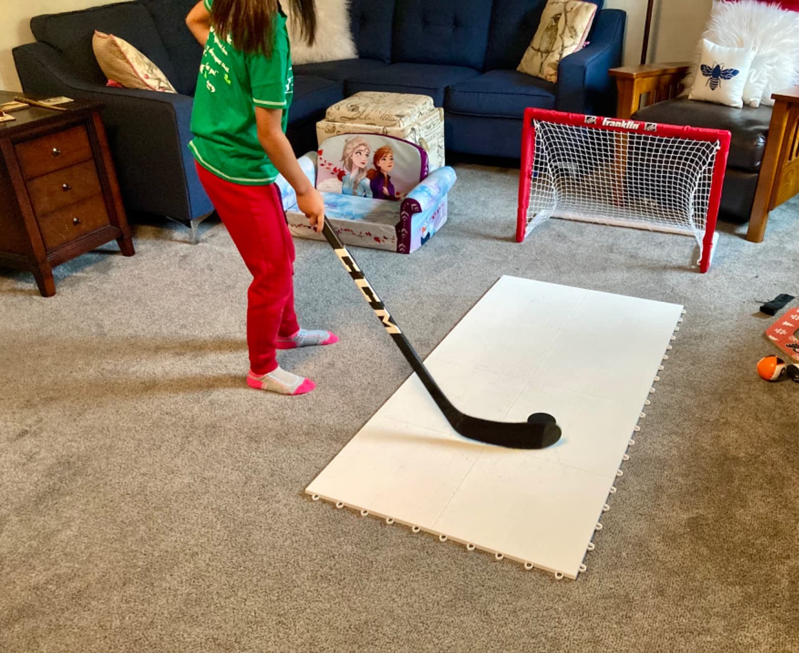 Hockey Revolution My Puzzle Durable Flooring Tiles - Slick Interlocking Training Surface for Stickhandling, Shooting, Passing customer photo 2