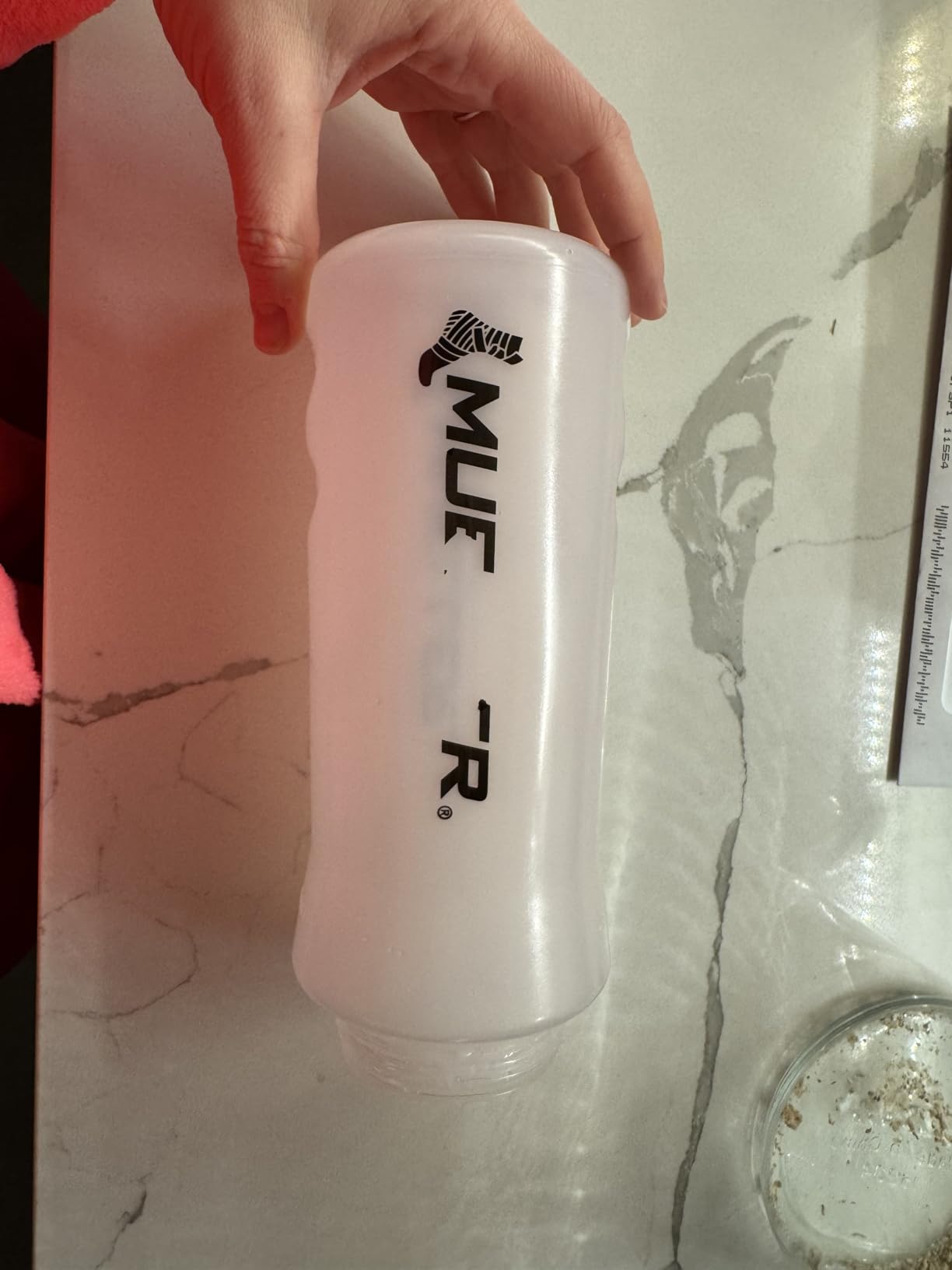 Mueller Quart Bottle With Straw, Natural Color With Black Letters customer photo 2