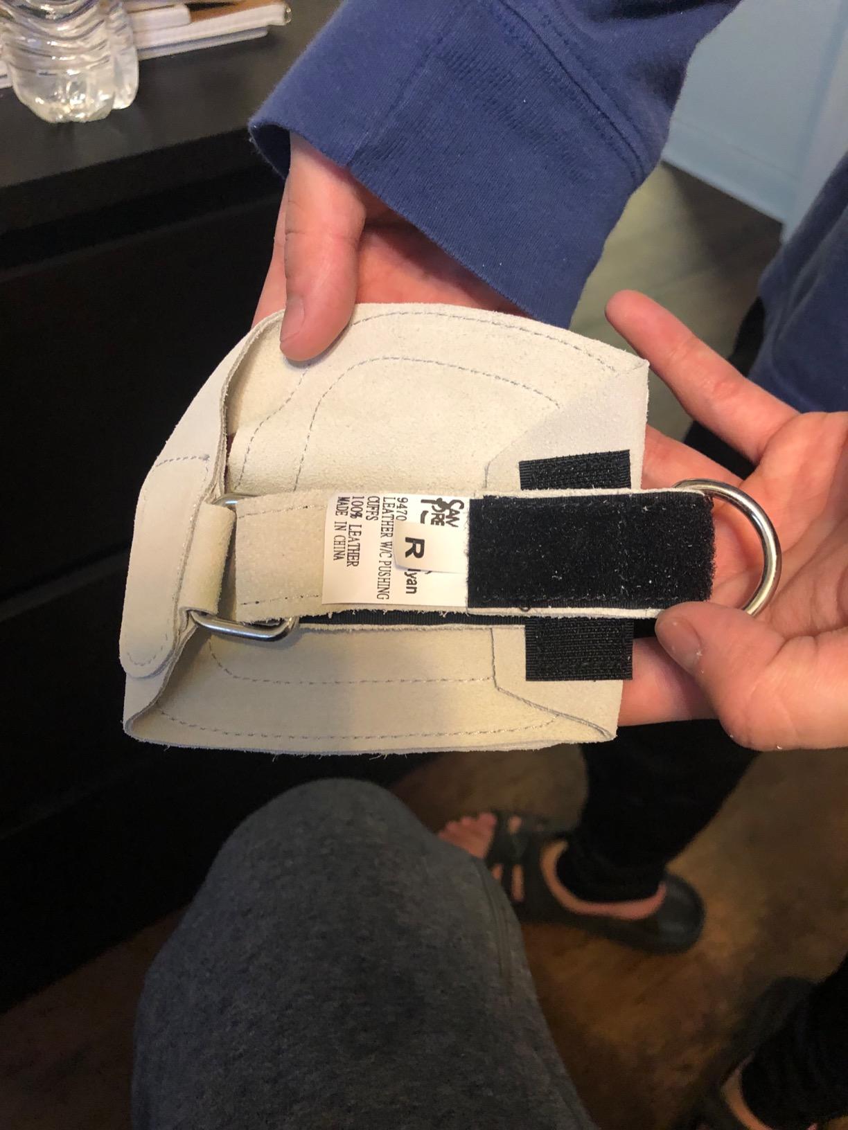 Sammons Preston Wheelchair Pushing Cuffs, with Non-Slip Material, Fingerless Suede Gloves, Adjustable Lightweight Push Gloves for Men & Women customer photo 2