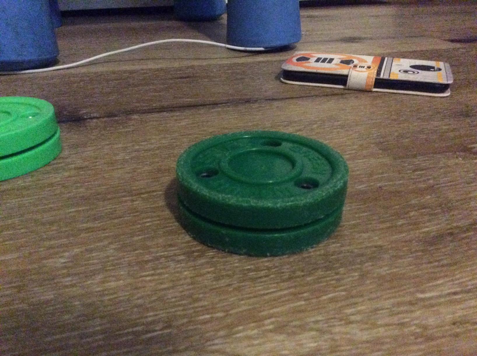 Green Biscuit Bonus -Home Practice - 2 Pack, Original Green (Passing) Snipe (Shooting) - NHL Official Off Ice Hockey Pucks Combo customer photo 2