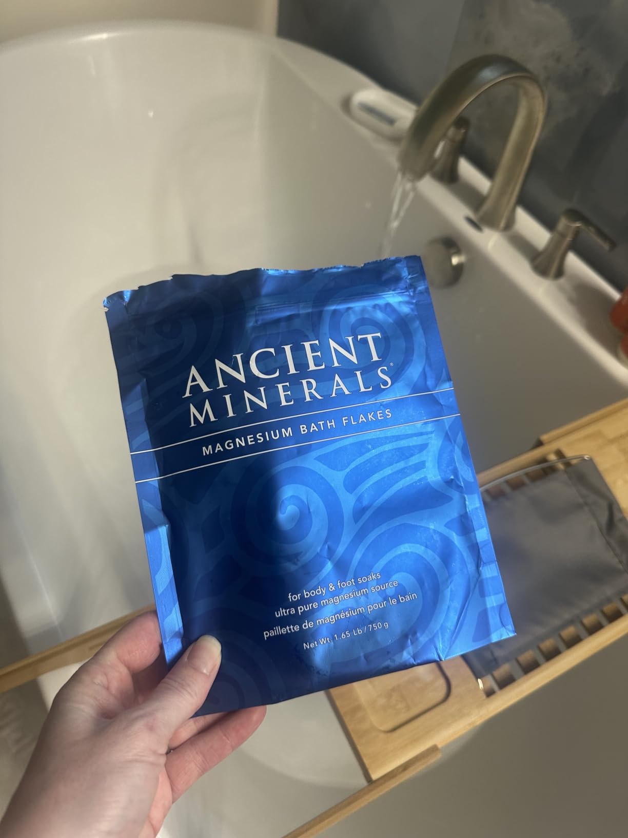 Ancient Minerals Magnesium Bath Flakes - Bathing Alternative to Epsom Salt - Soak in Natural Salts - High-Absorption Efficiency for Relaxation, Wellness & Muscle Relief (4.4 lb) customer photo 2