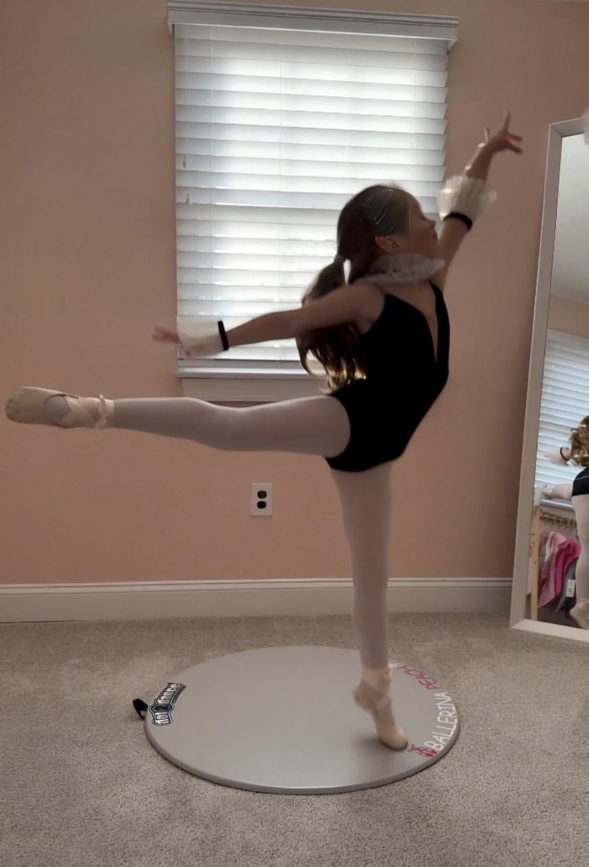 Brand Portable Dance Floor,Marley Flooring Ballet Training Equipment,Turning Boards for Dancers & Figure Skating Practice Mat,Practice Pirouette,USA Made customer photo 1