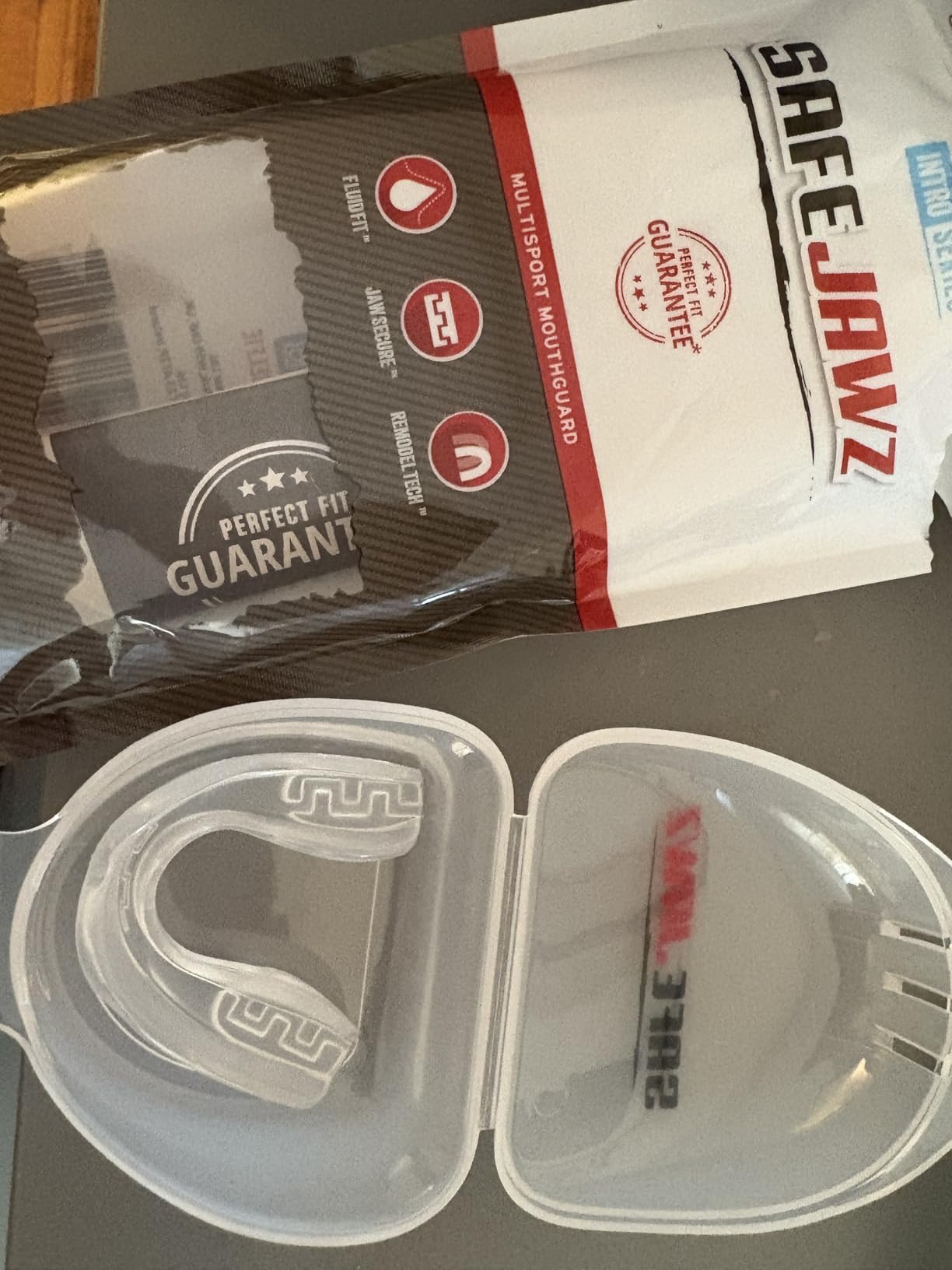 SAFEJAWZ Mouth Guard, Slim Fit Mouthguard for Adults & Youth with Case, Easy Fit Remoldable Mouthpiece for Football, Boxing, Lacrosse, MMA, Basketball & All Contact Sports customer photo 2