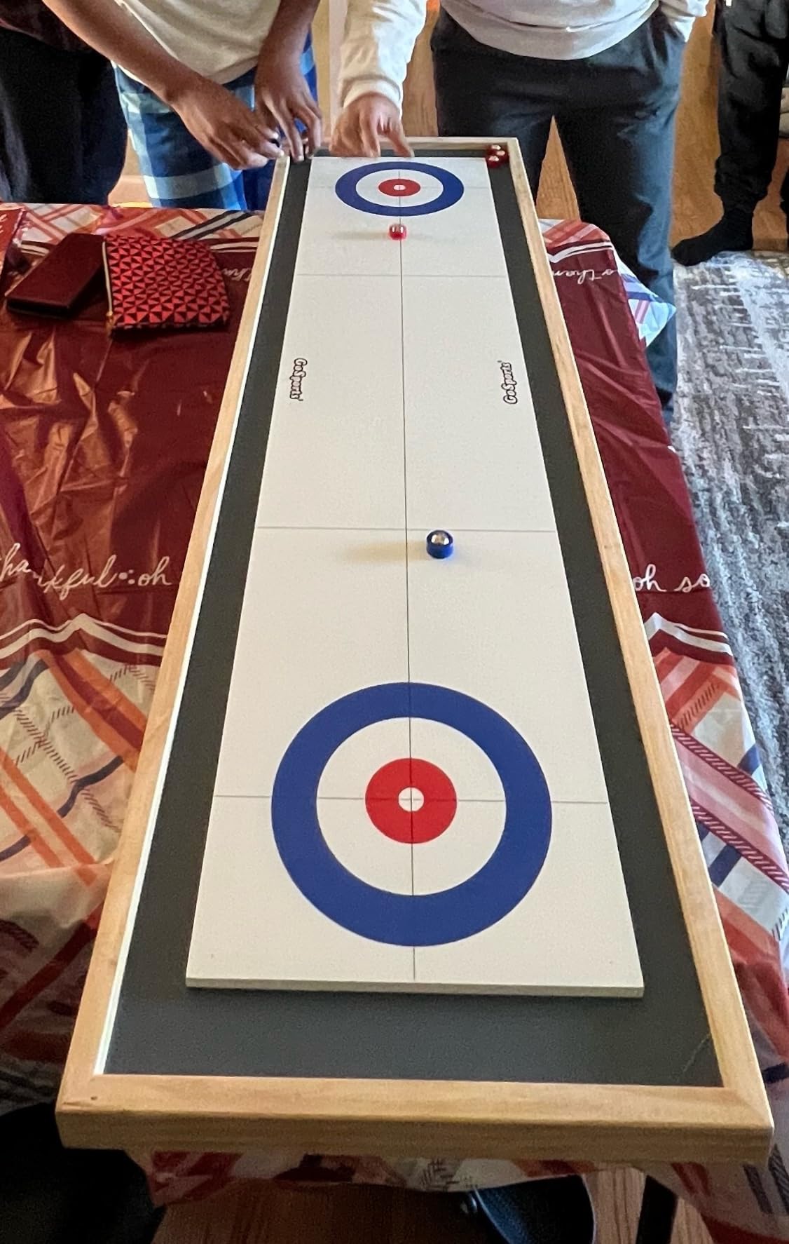 GoSports Shuffleboard and Curling 2 in 1 Tabletop Board Game customer photo 2