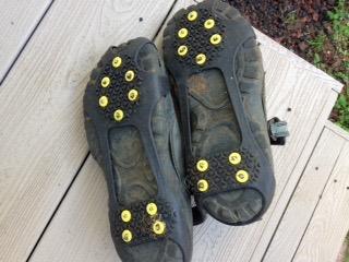 Ice Cleats for Shoes and Boots, Ice Snow Traction Cleats Grippers, 10 Steel Rubber Spikes Crampons customer photo 2