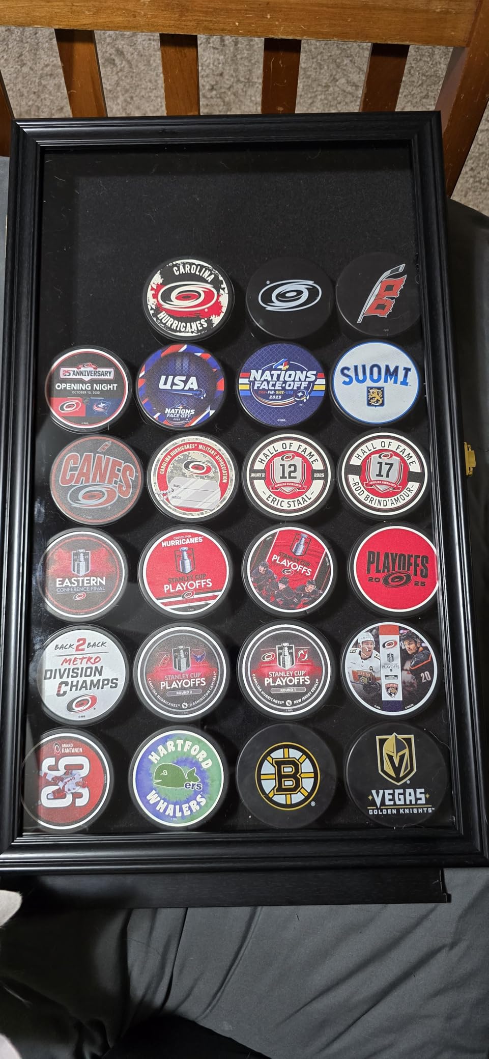 20 Hockey Puck Display Case Cabinet Holder Wall Rack Shadow Box 98% UV Protection customer photo 2