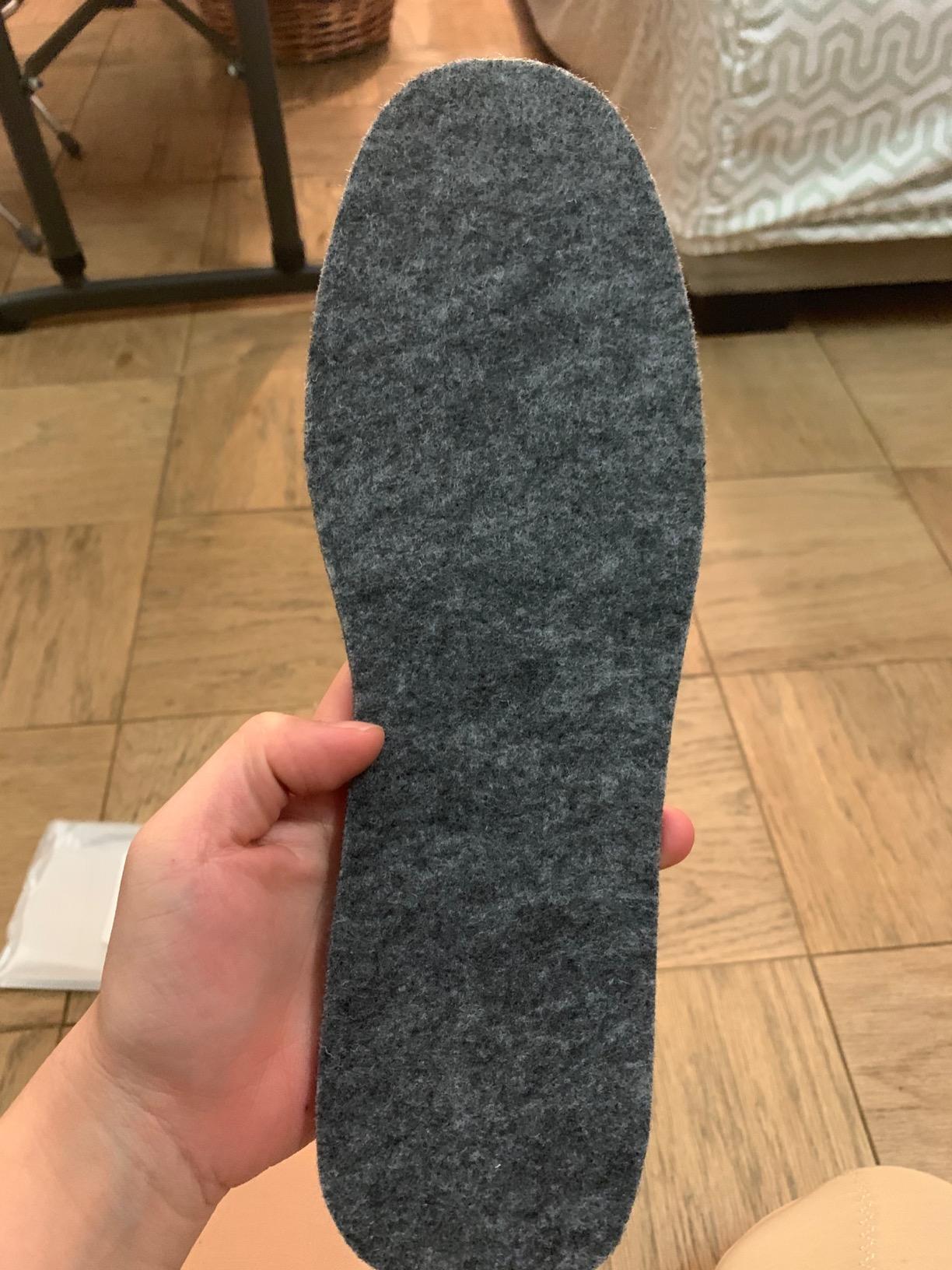 Wool Felt Warm Insoles, Winter Heated Shoe Insoles, Natural Wool Insoles Warm Lambs Wool Insoles for Men and Women customer photo 2