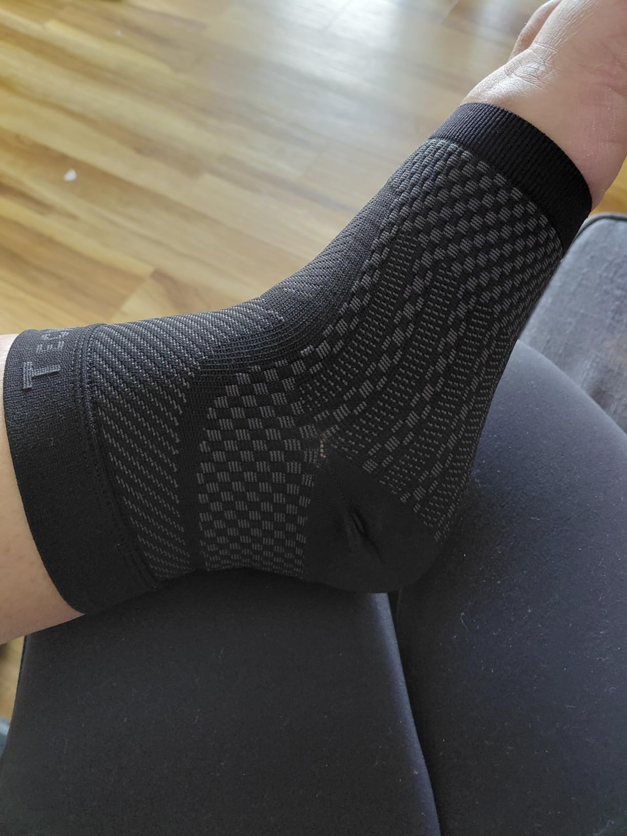 TechWare Pro Ankle Brace Compression Sleeve - Plantar Fasciitis Sock. Relieves Achilles Tendonitis. Foot Arch Support Reduces Joint Pain, Swelling & Heel Spur Pain. Injury Recovery Braces for Sports customer photo 1