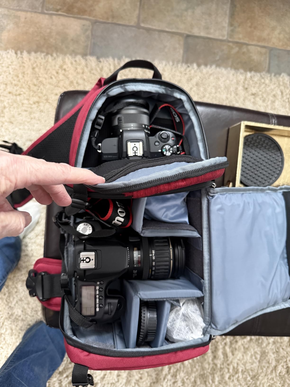 MOSISO Camera Sling Bag, DSLR/SLR/Mirrorless Camera Case Shockproof Photography Camera Backpack with Tripod Holder & Removable Modular Inserts customer photo 1