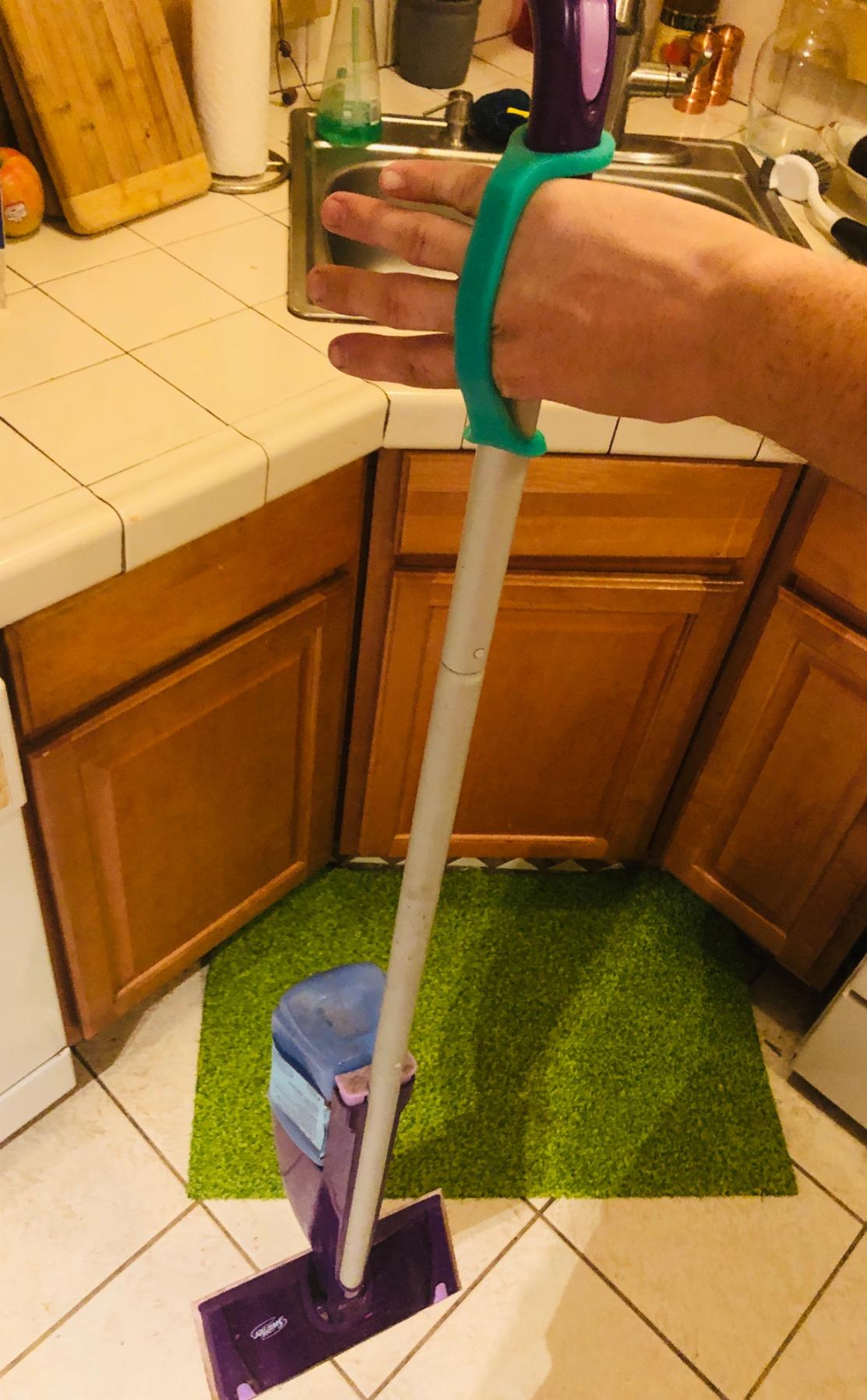 EazyHold Aqua Silicone Adaptive Aid, Universal Cuff Hand Grip Assistive Device for Rehab, Disabled, Cerebral Palsy, Special Needs, Arthritis, Stroke, Physical Therapy 2-Pack 6.5