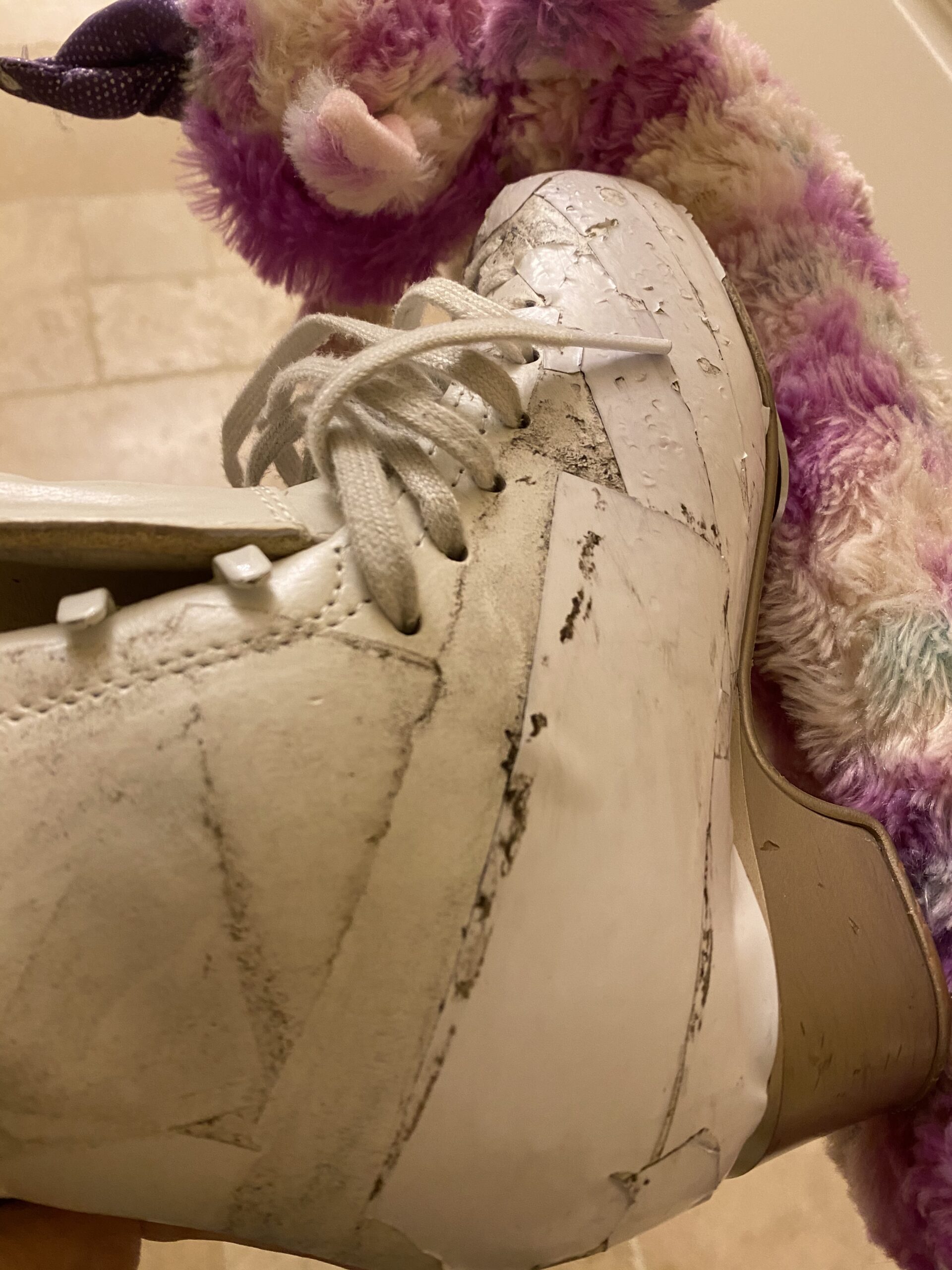 CRS Cross Figure Skate Tape. 3/4 Inch Wide White. Protection for Leather Figure Skates. White and Shiny Skate Boots - No Need for Polish. Tape Your Ice Skating Laces to Keep Them Tied Tight. customer photo 2