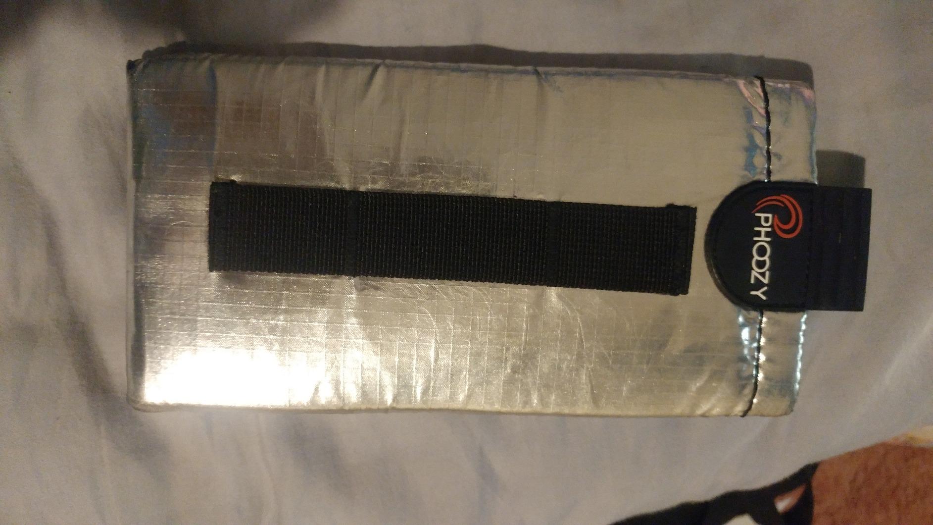 PHOOZY Apollo Thermal Phone Case | Insulated Phone Pouch Extends Battery Life 3X | Heat Resistant Drop Protection | Military Grade Water Resistant | Large | Silver customer photo 2