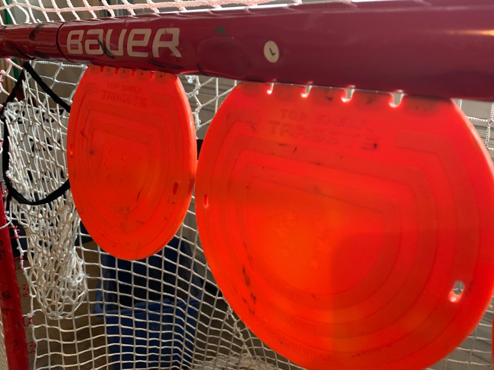 Top Shelf Targets 4 Pack Magnetic Hockey & Lacrosse Goal Targets - 8-Inch Orange customer photo 1