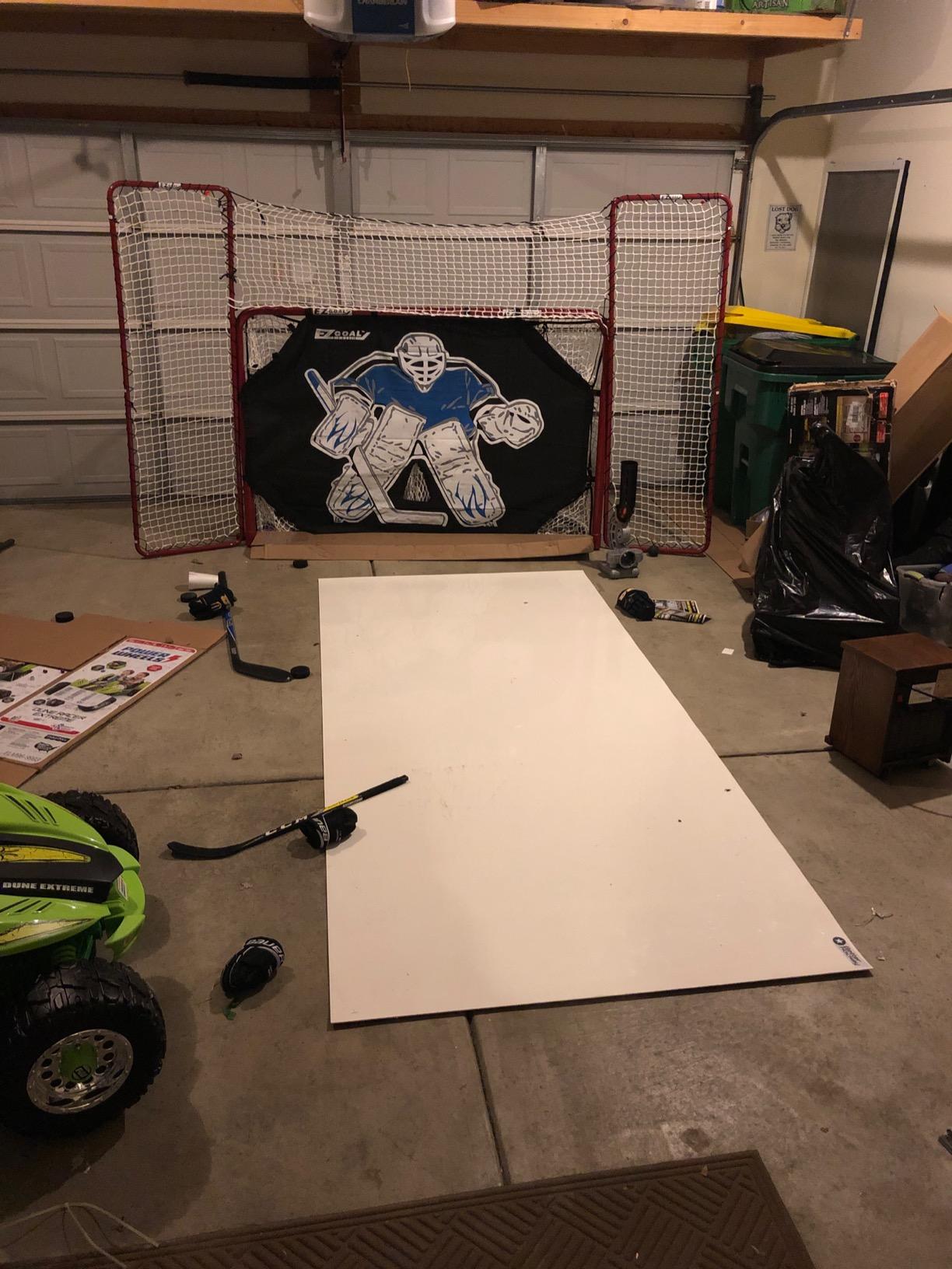 Better Hockey Portable Roll-Up Shooting Pad - Feels Like Real Ice, for Passing Stickhandling and One Timers, Large 4.5 Foot x 10 Foot Size customer photo 1