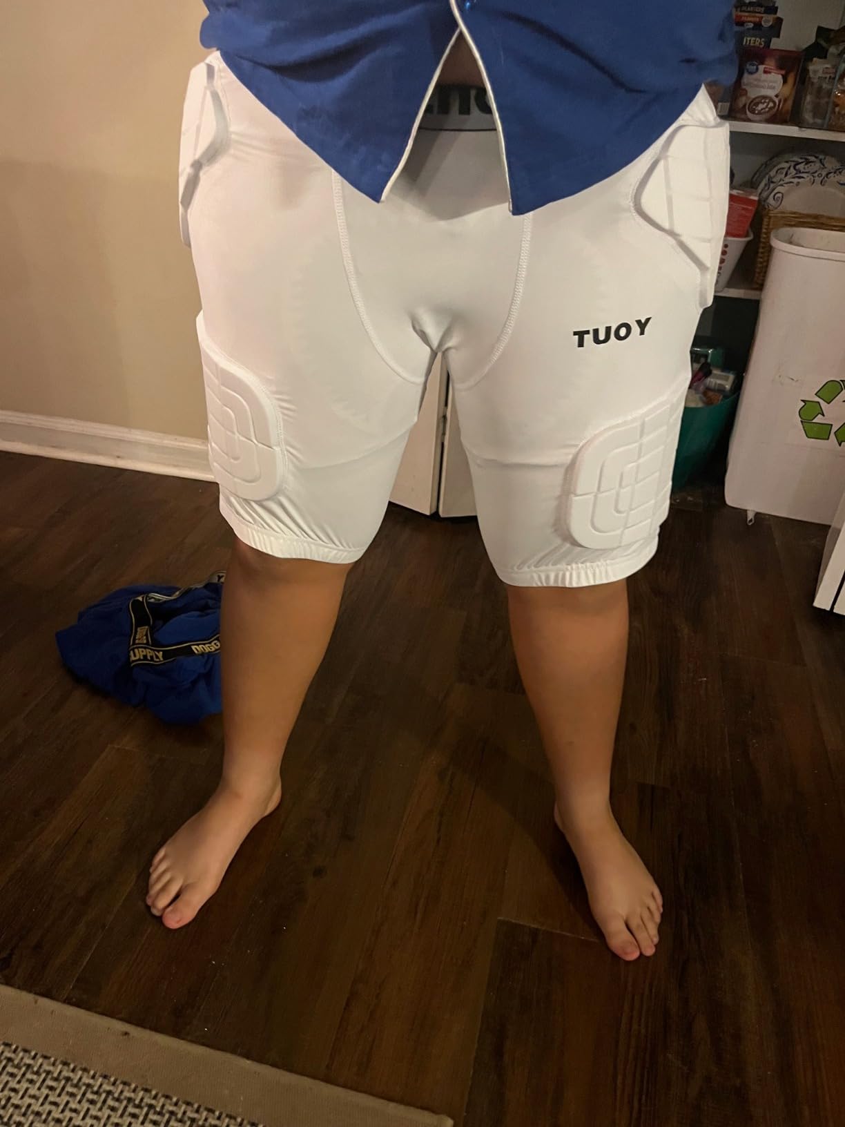 TUOY Adult Padded Compression Shorts 5-Pad Football Girdle Hip Thigh Protector customer photo 1